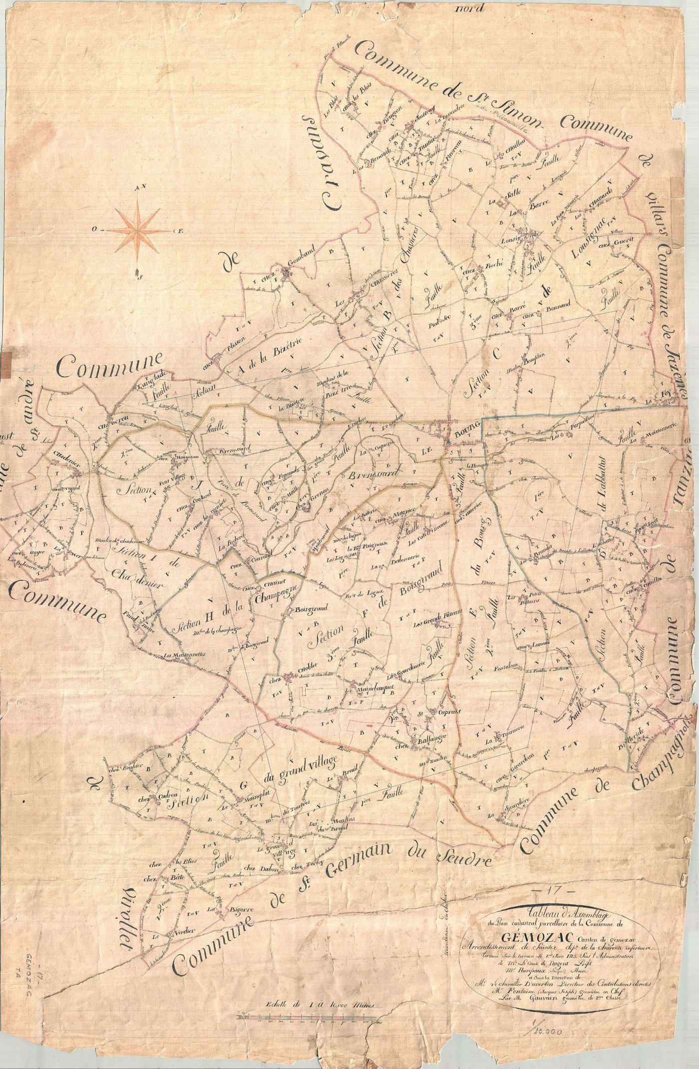 Gémozac - Tableau d'assemblage.