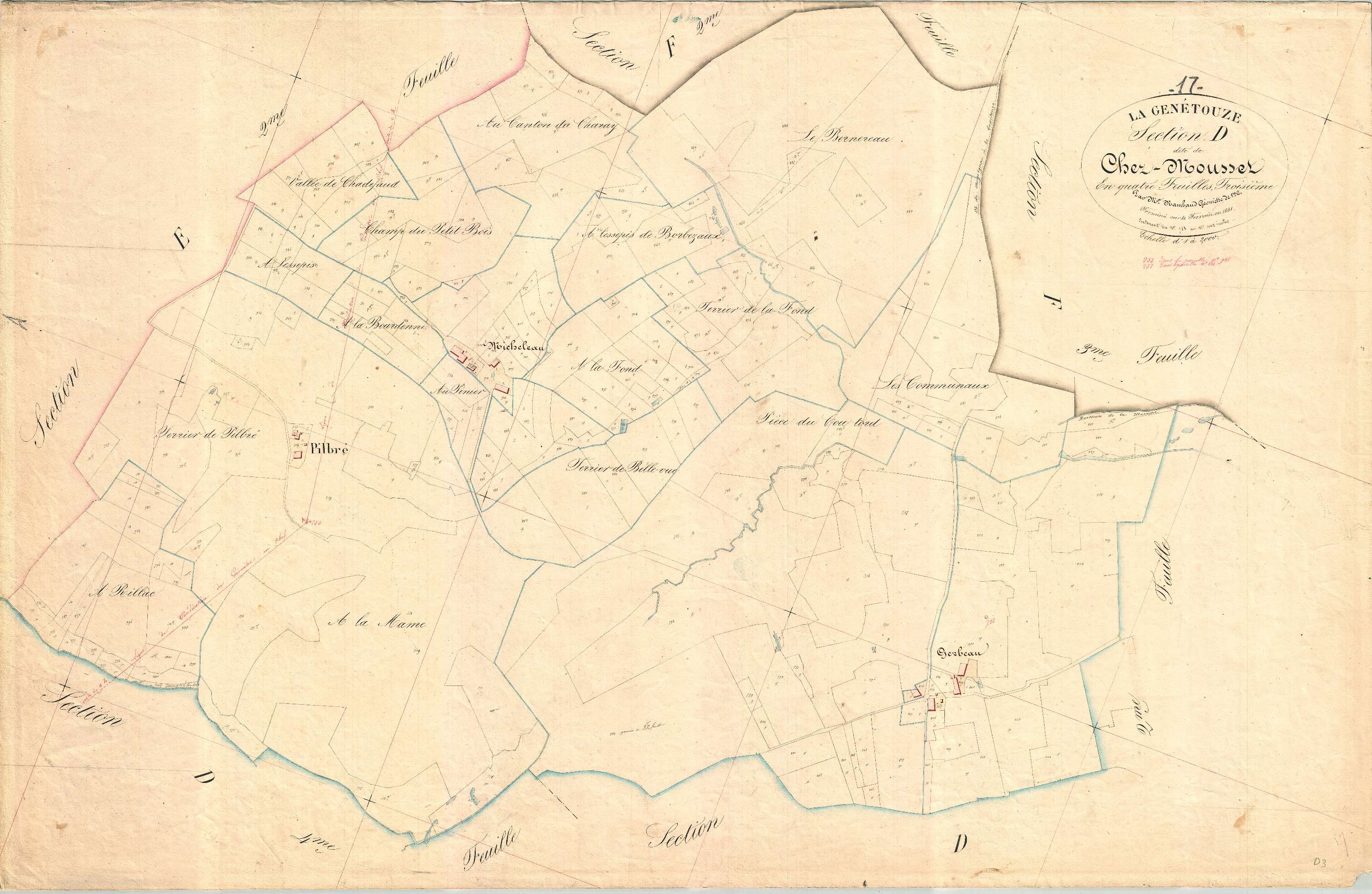 La Genétouze - Section D3 dite de chez Mousset.
