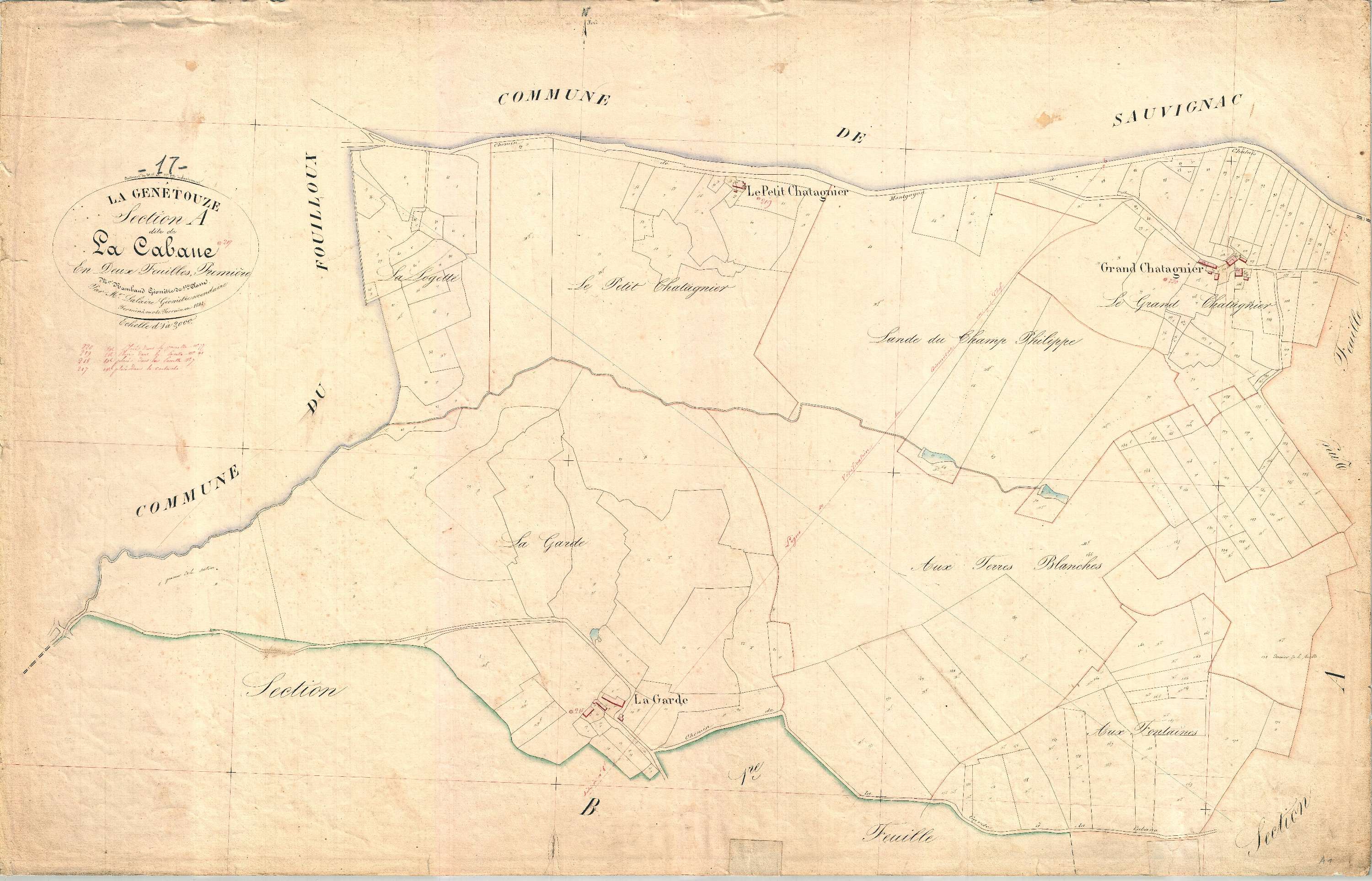 La Genétouze - Section A1 dite de la Cabane.