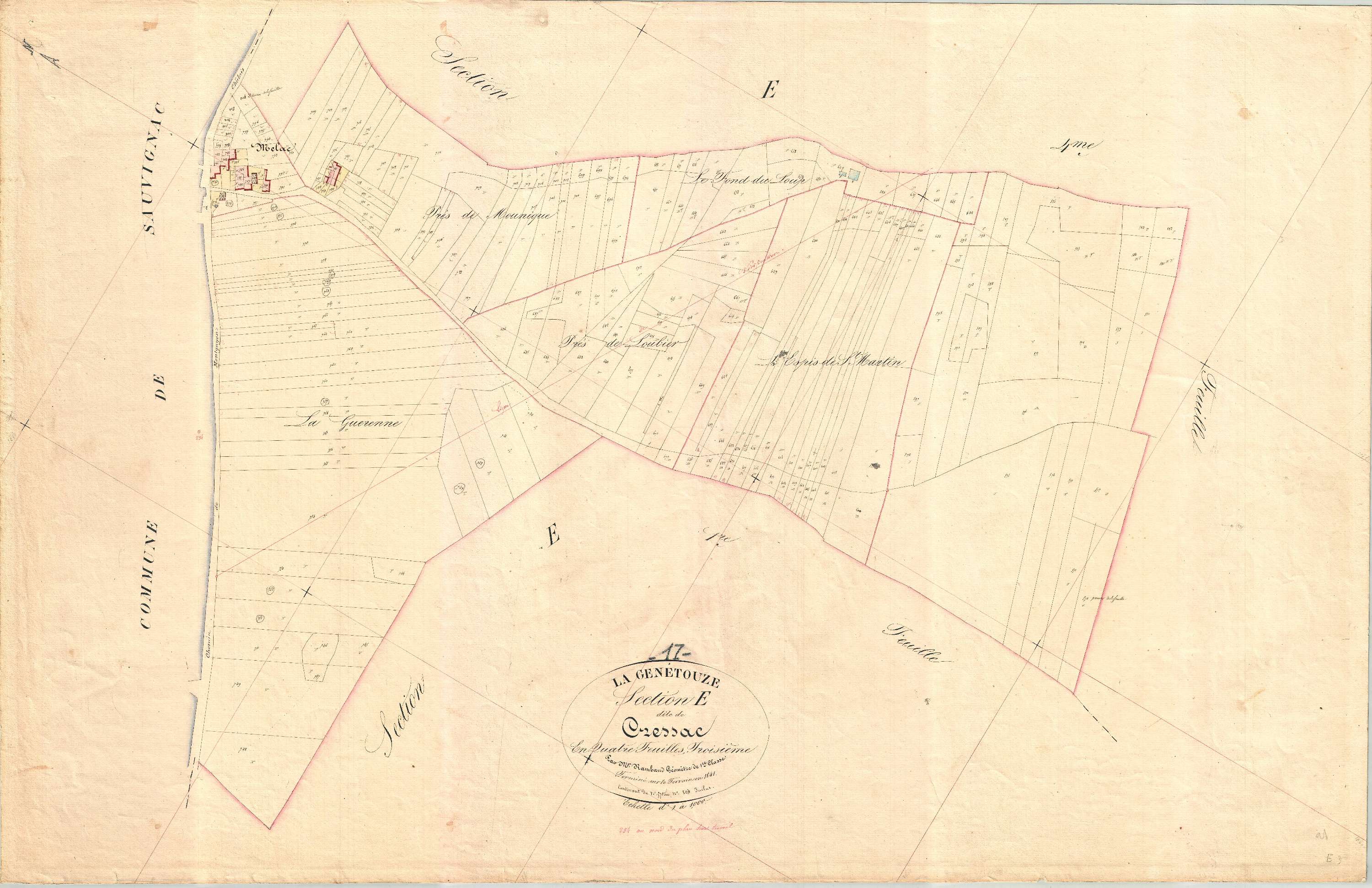 La Genétouze - Section E3 dite de Cressac.