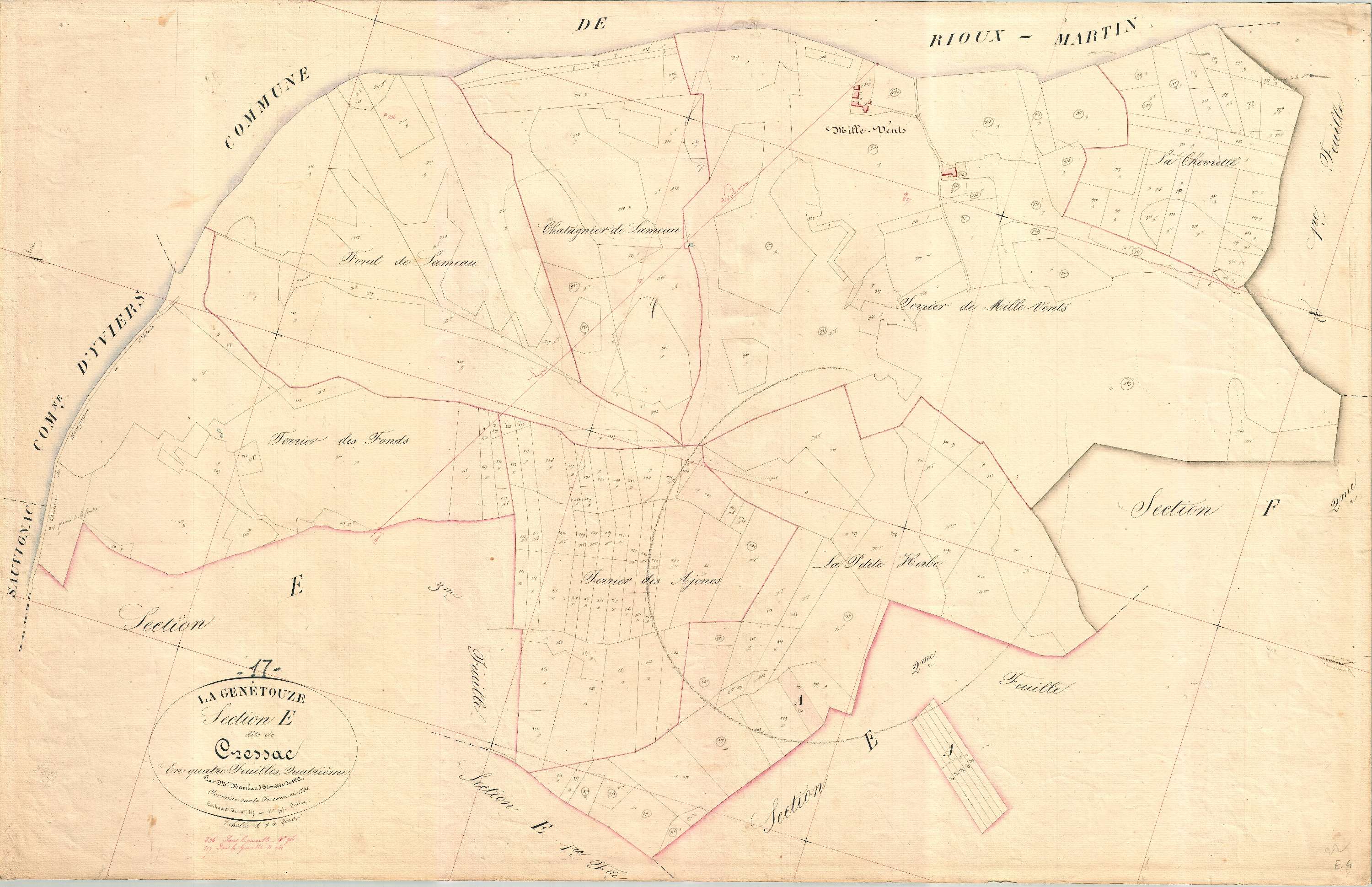La Genétouze - Section E4 dite de Cressac.