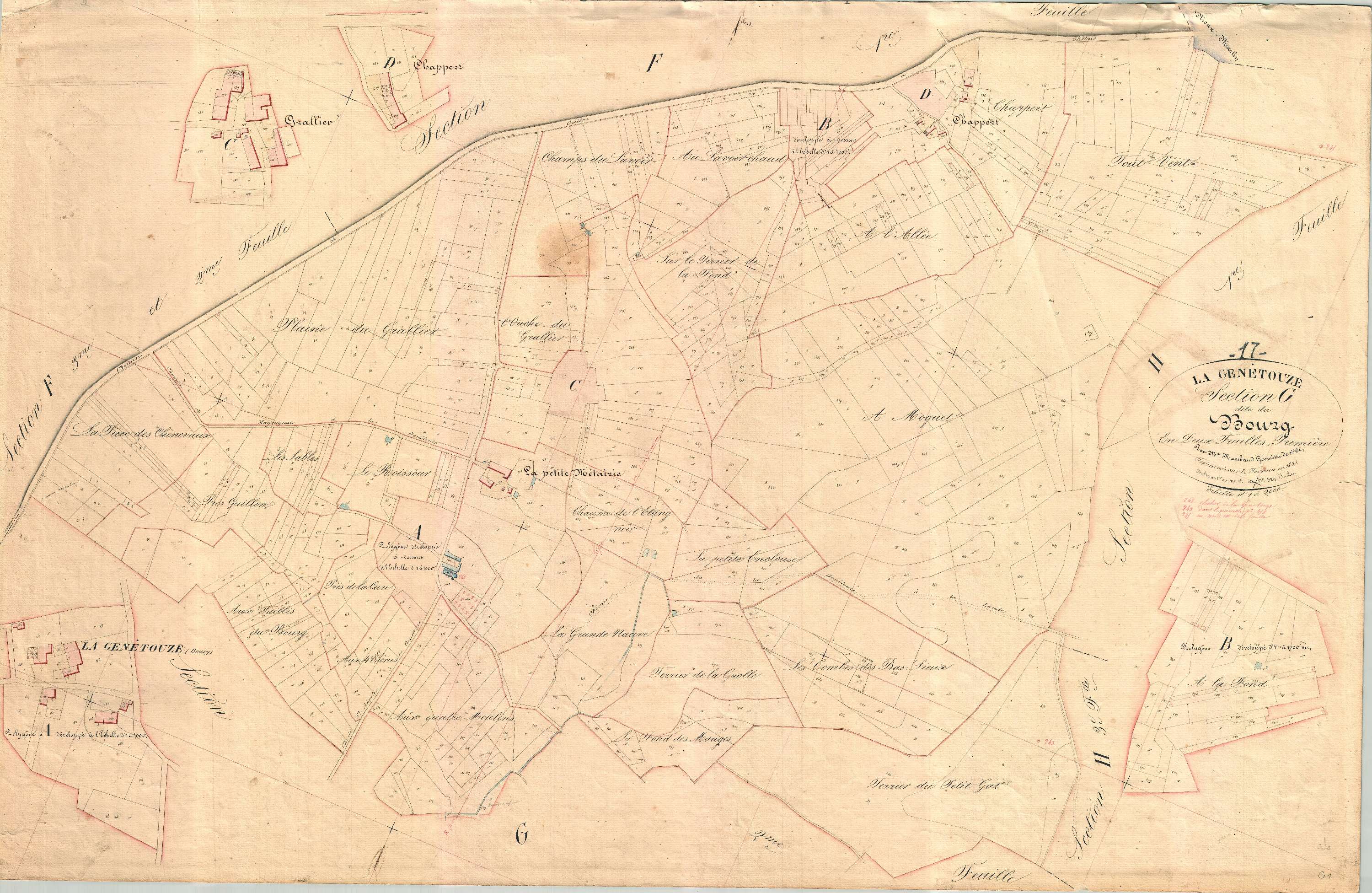 La Genétouze - Section G1 dite du Bourg.