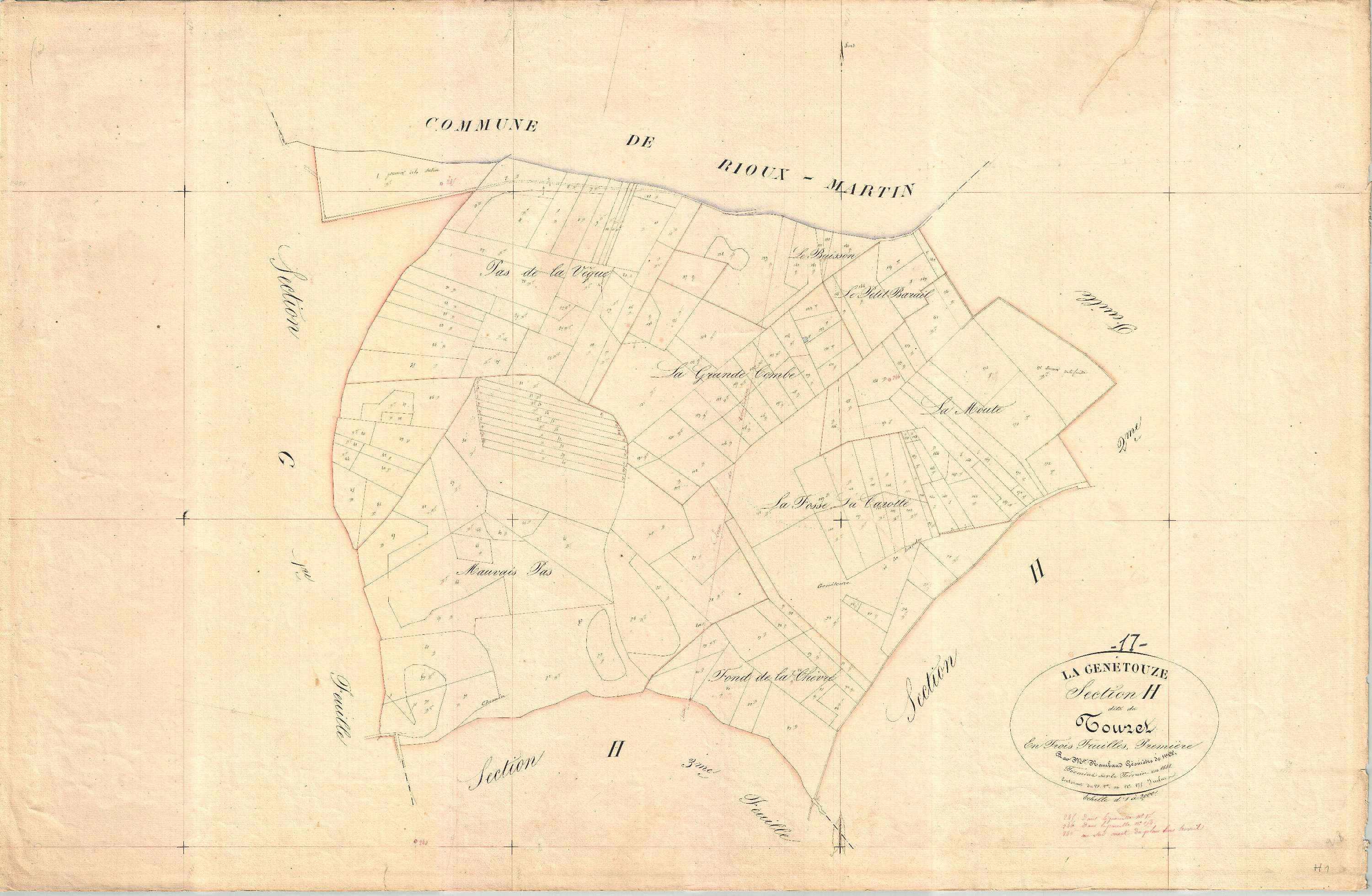 La Genétouze - Section H1 dite du Touret.