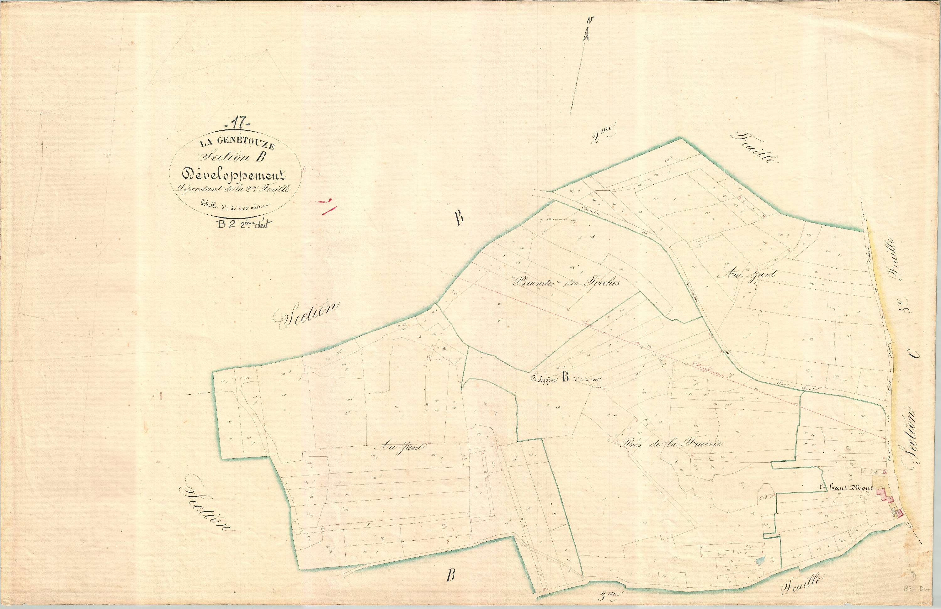 La Genétouze - Section B2 developpement dite du Haut Mont.