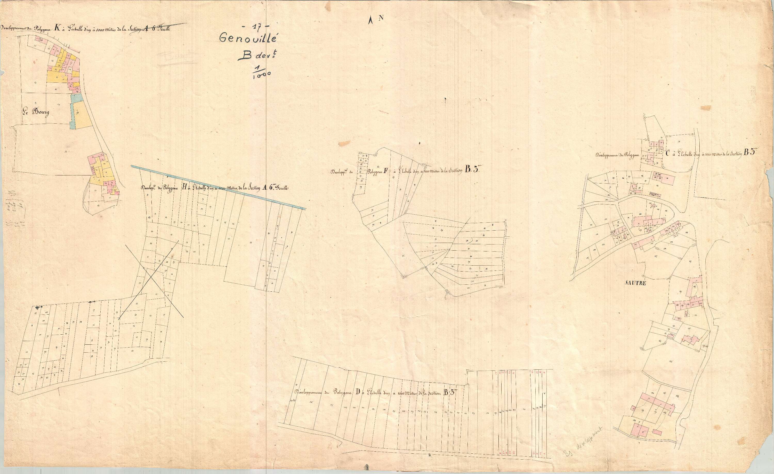 Genouillé - Section B3 developpement dite de la Panerée.