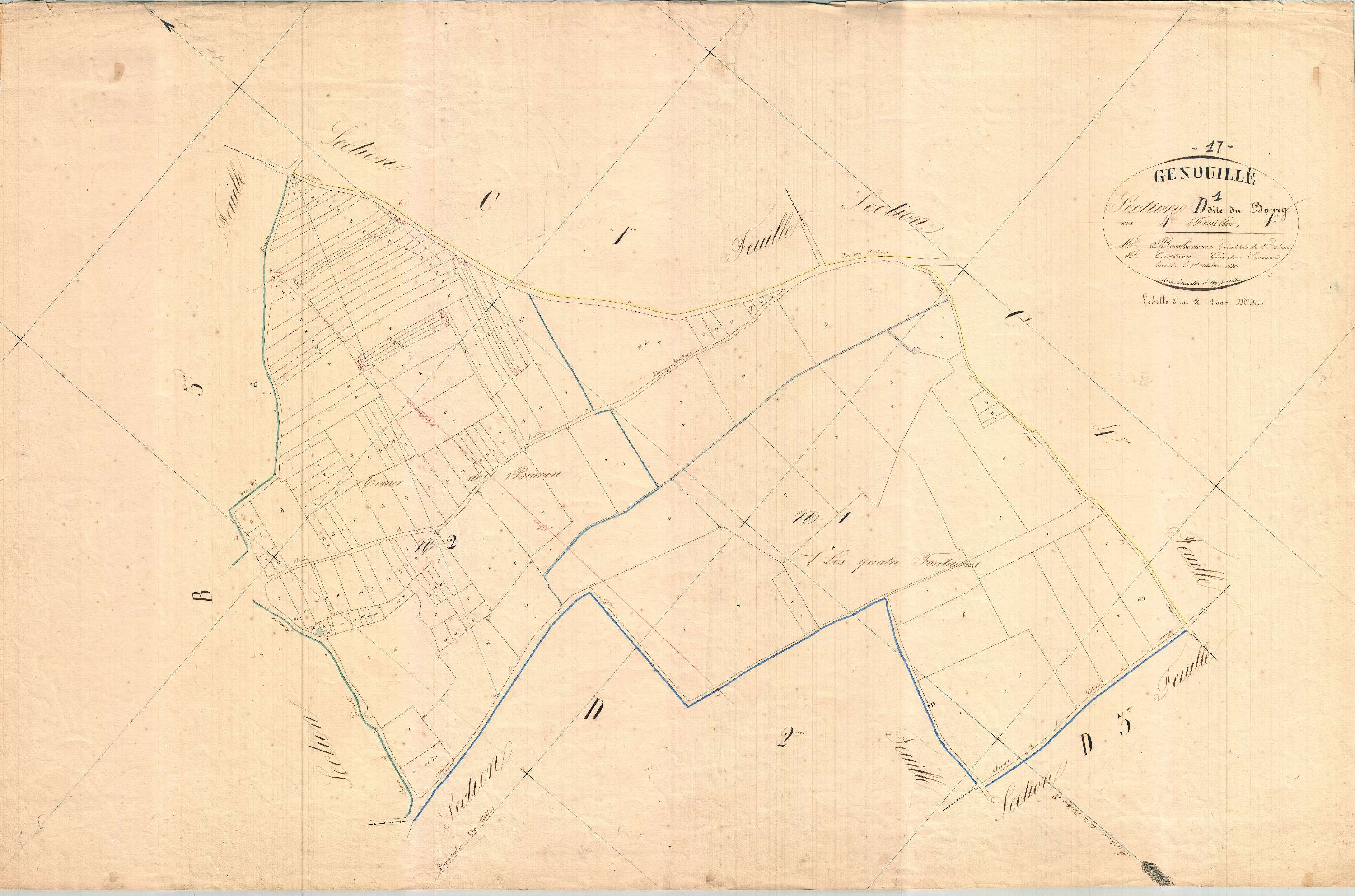 Genouillé - Section D1 dite du Bourg.