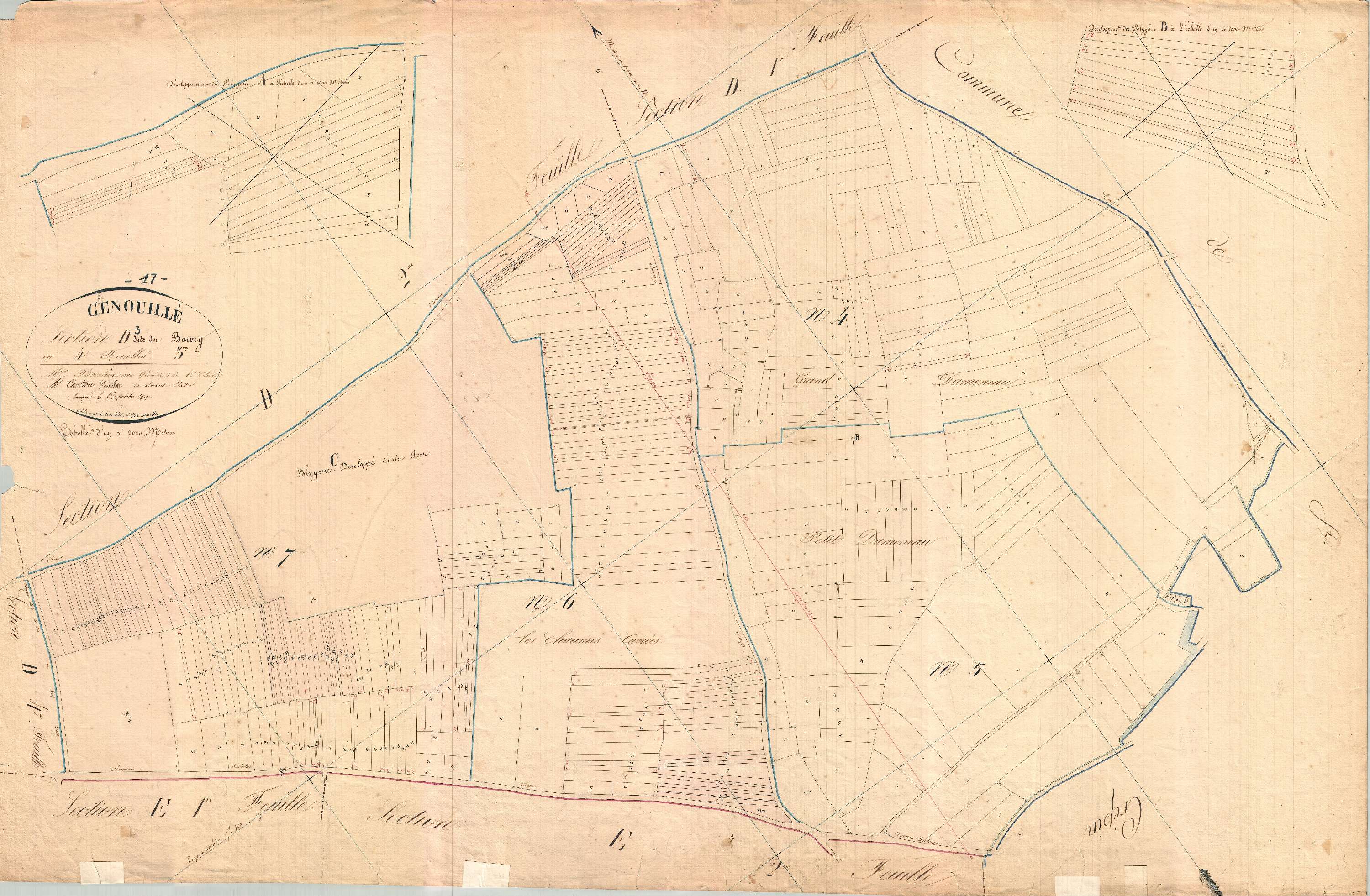 Genouillé - Section D3 dite du Bourg.
