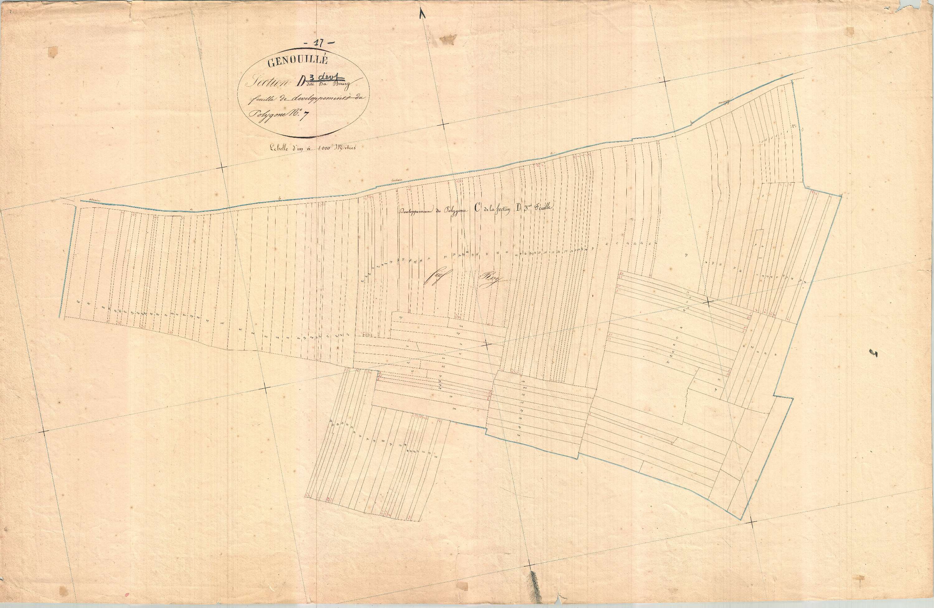 Genouillé - Section D3 développement dite du Bourg.