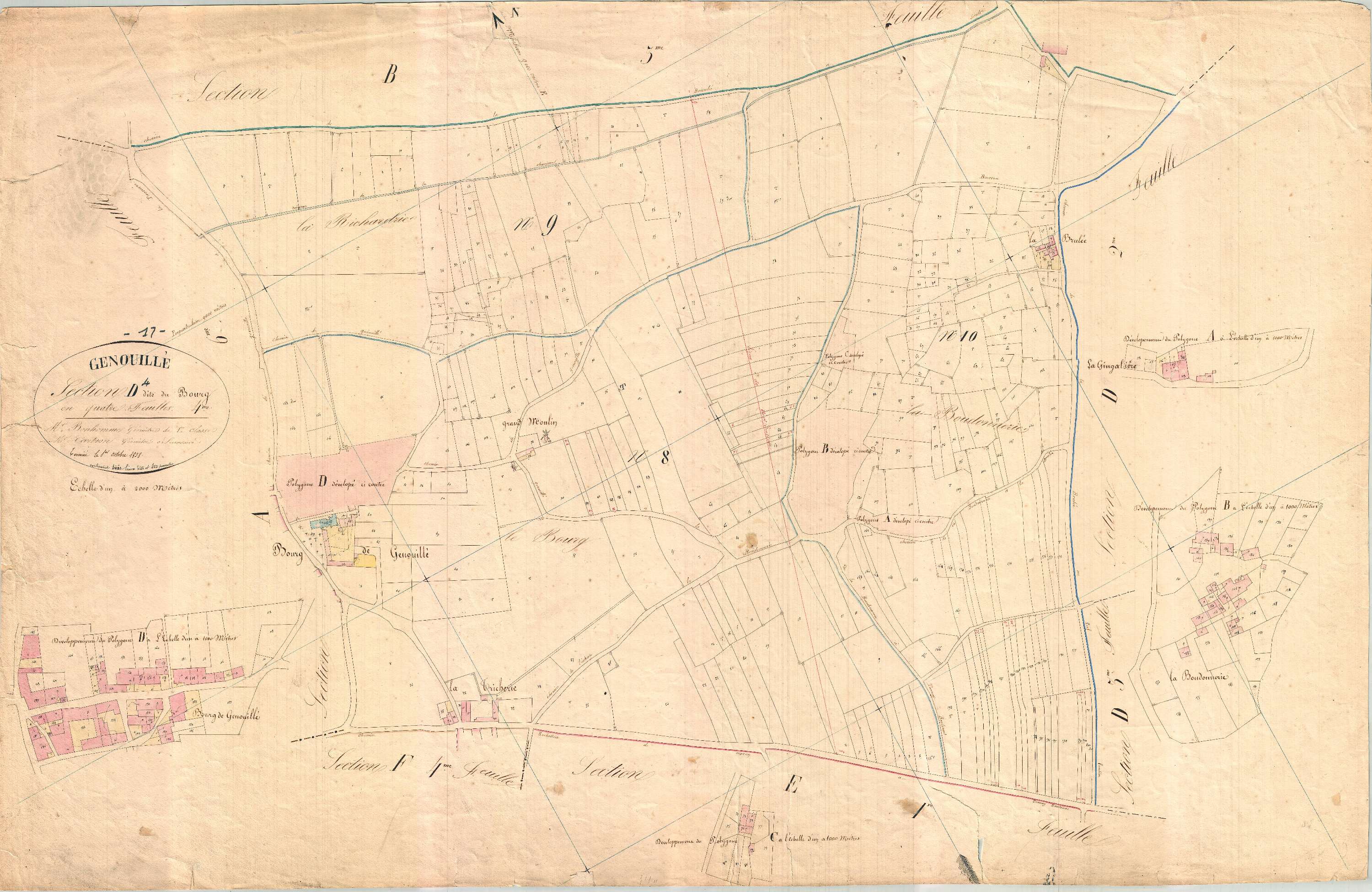 Genouillé - Section D4 dite du Bourg.