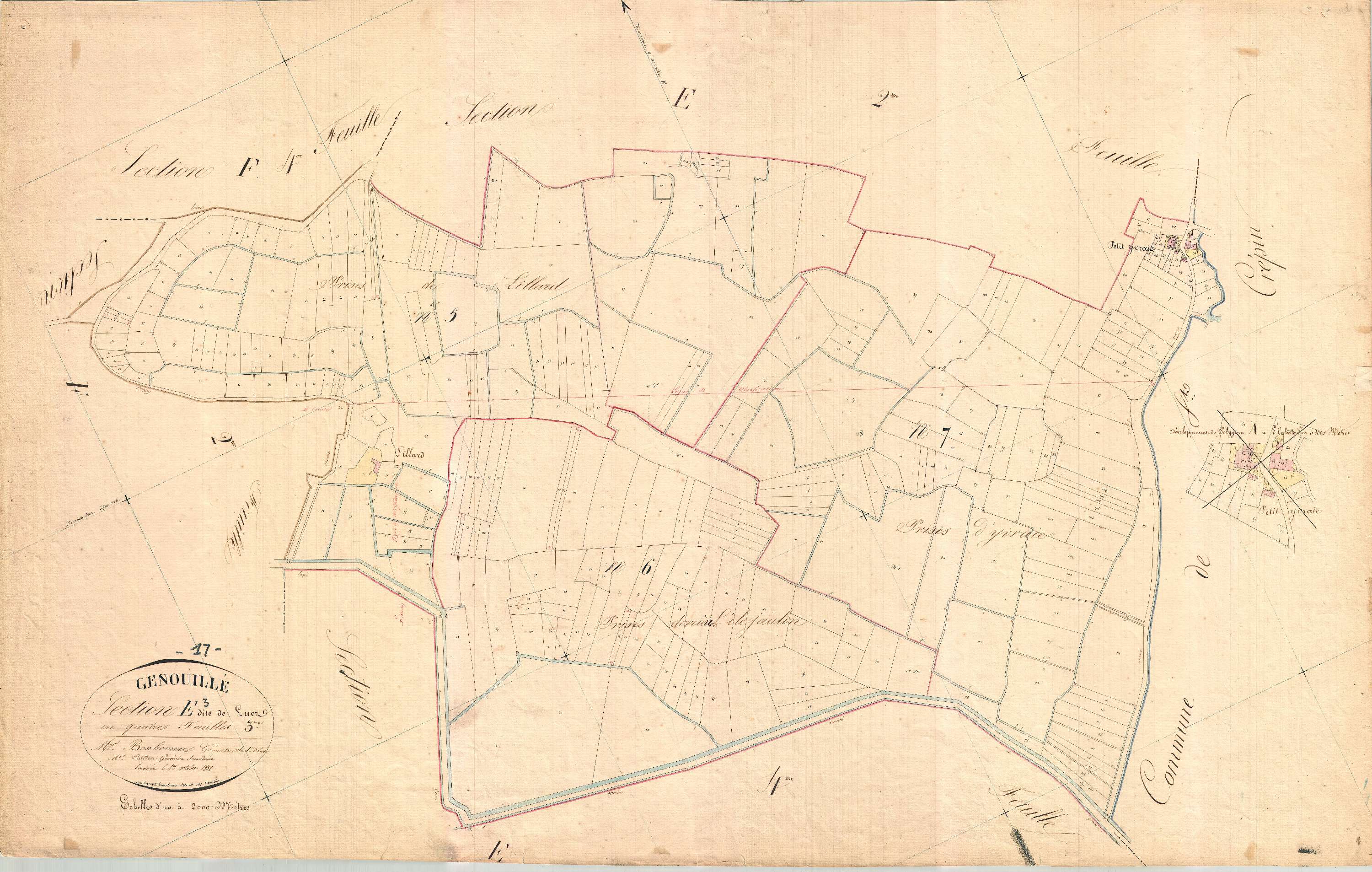Genouillé - Section E3 dite de Luez.