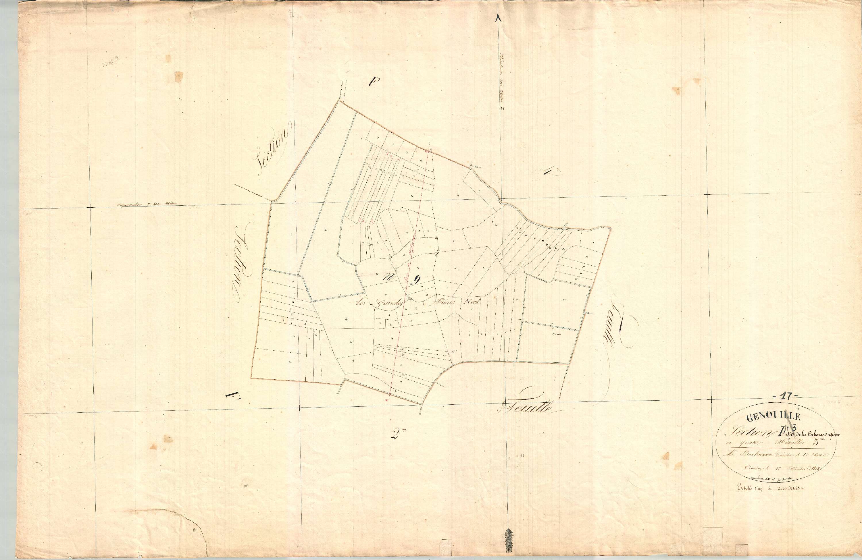 Genouillé - Section F3 dite de la Cabane du Parc.
