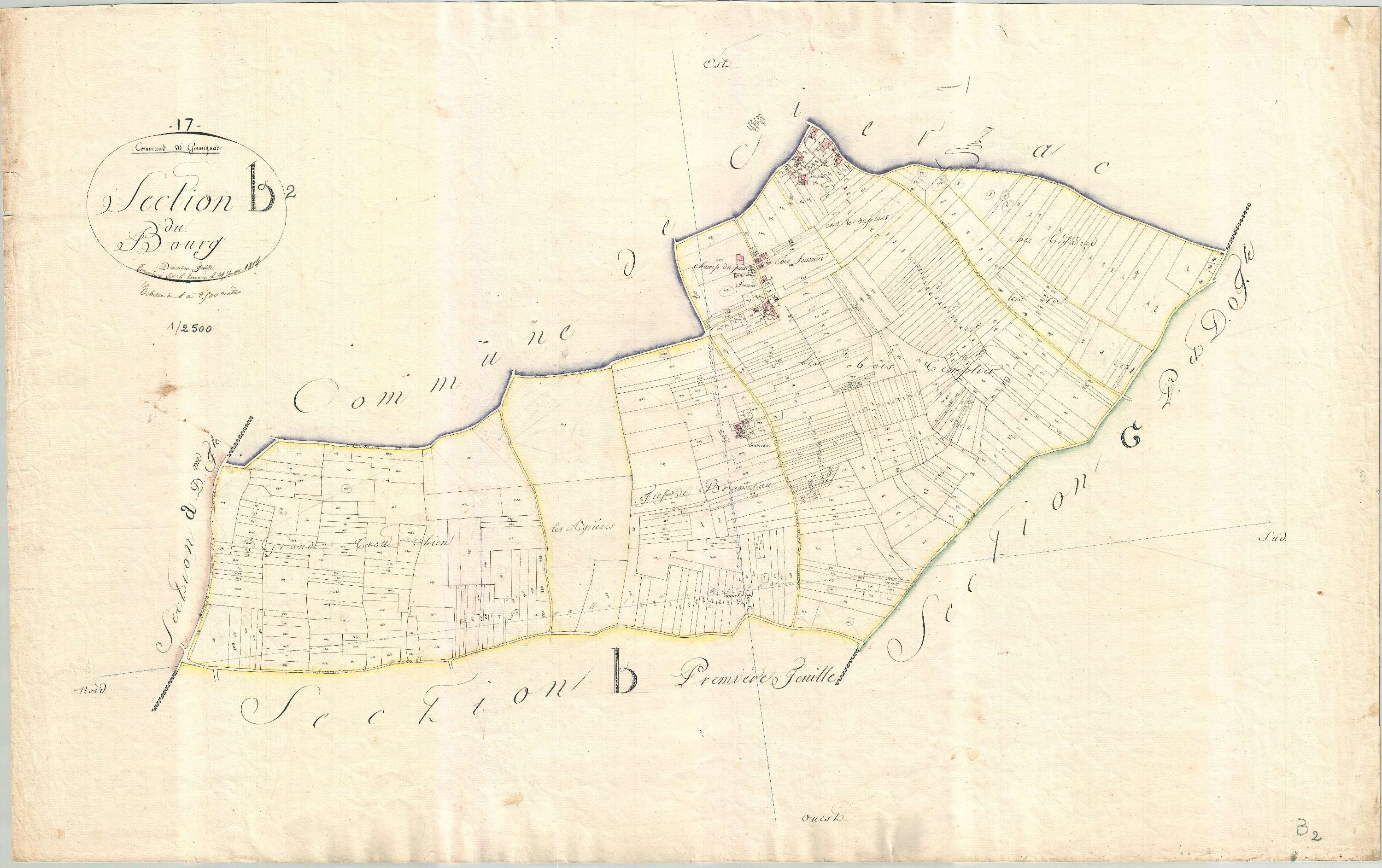 Germignac - Section B2 dite du Bourg.