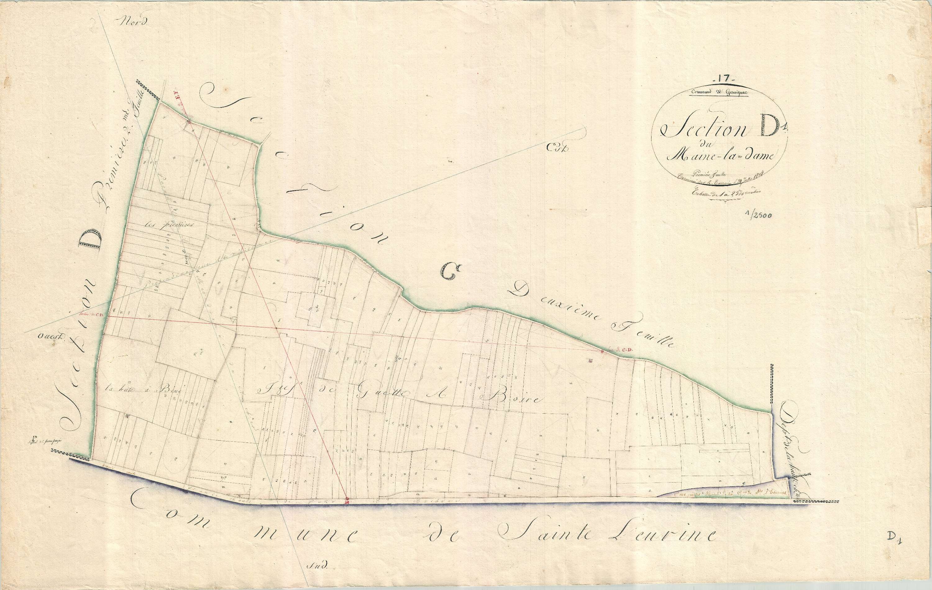 Germignac - Section D1 dite de Maine-la-Dame.