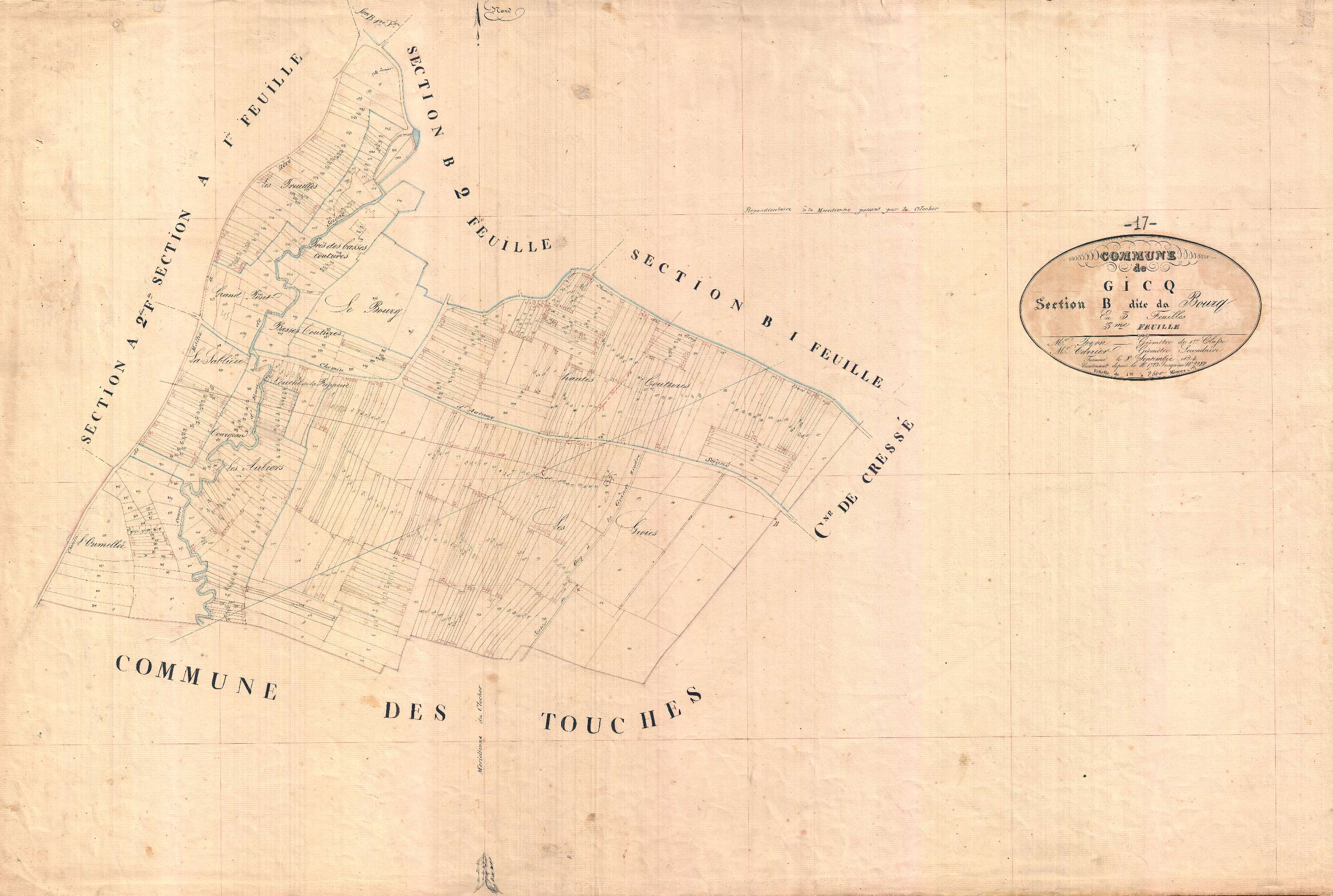 Le Gicq - Section B3 dite du Bourg.