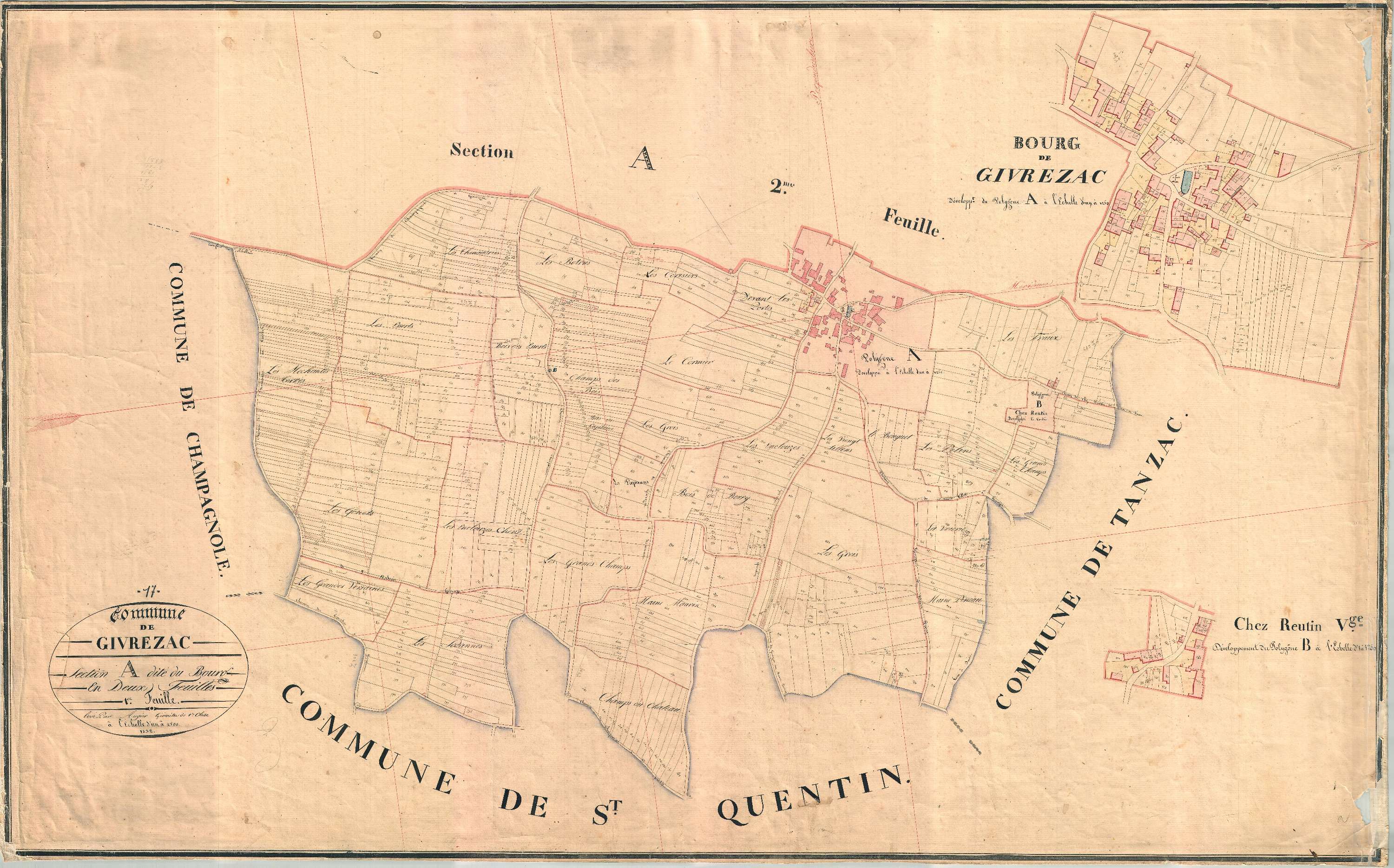 Givrezac - Section A1 dite du Bourg.