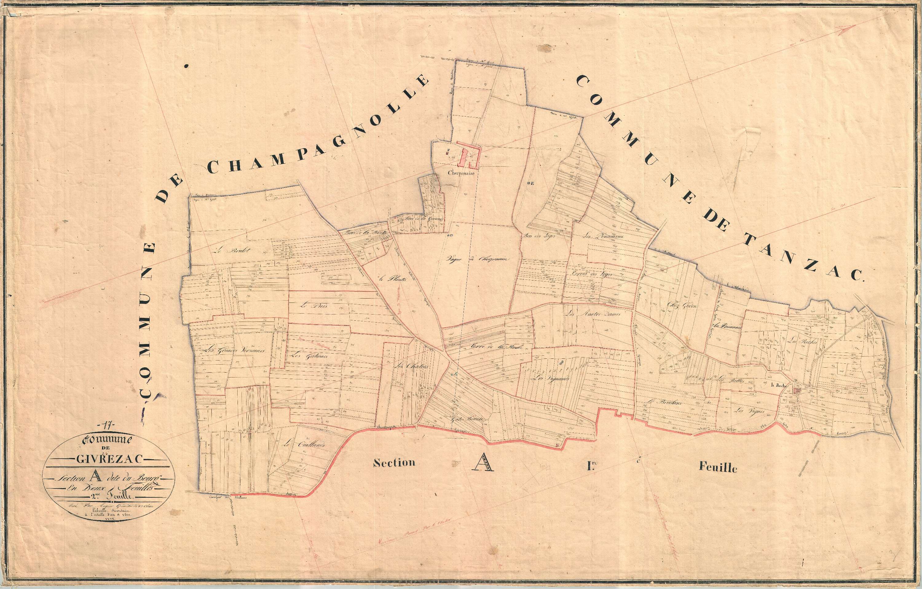 Givrezac - Section A2 dite du Bourg.