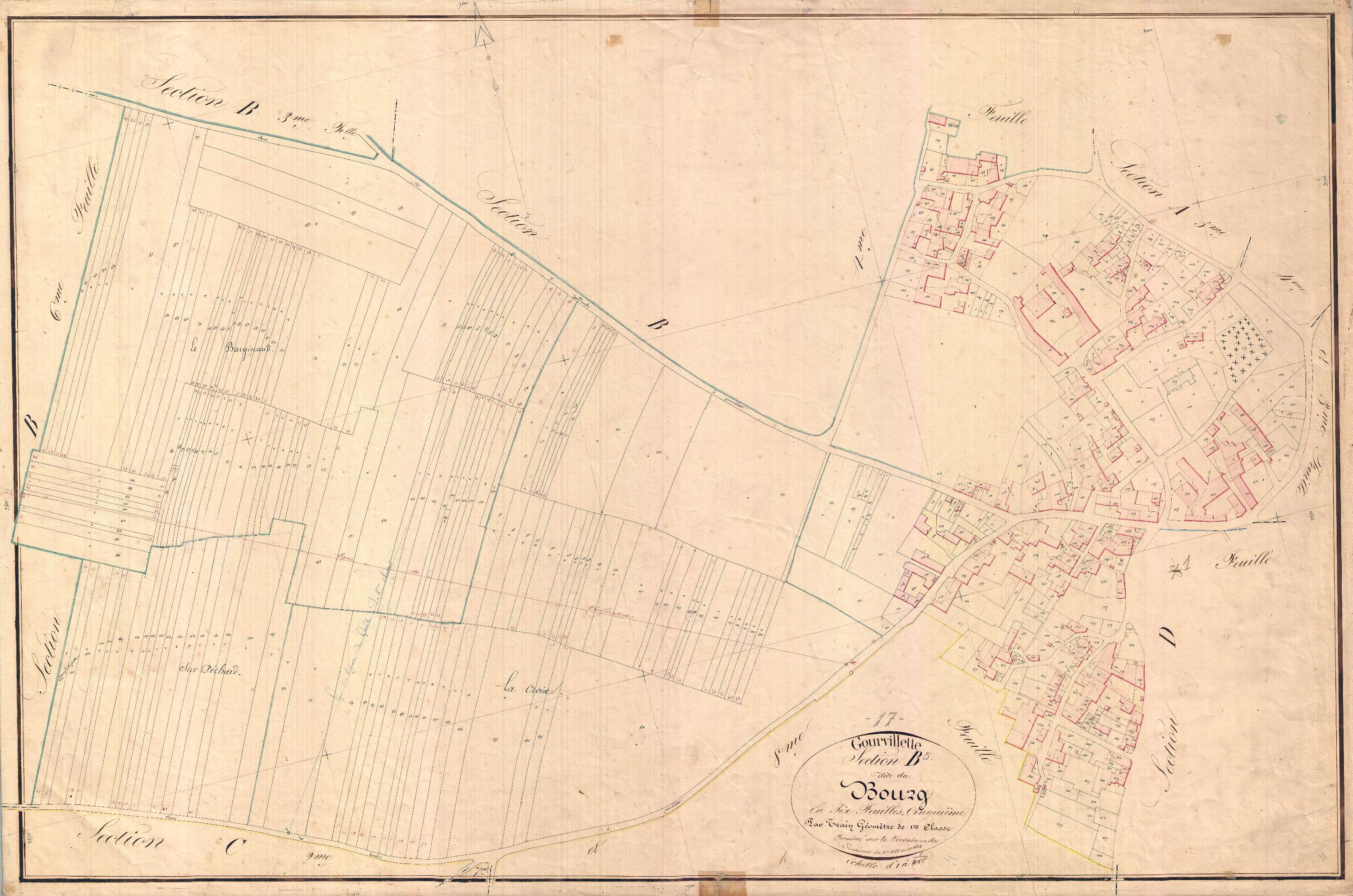 Gourvillette - Section B5 dite du Bourg.