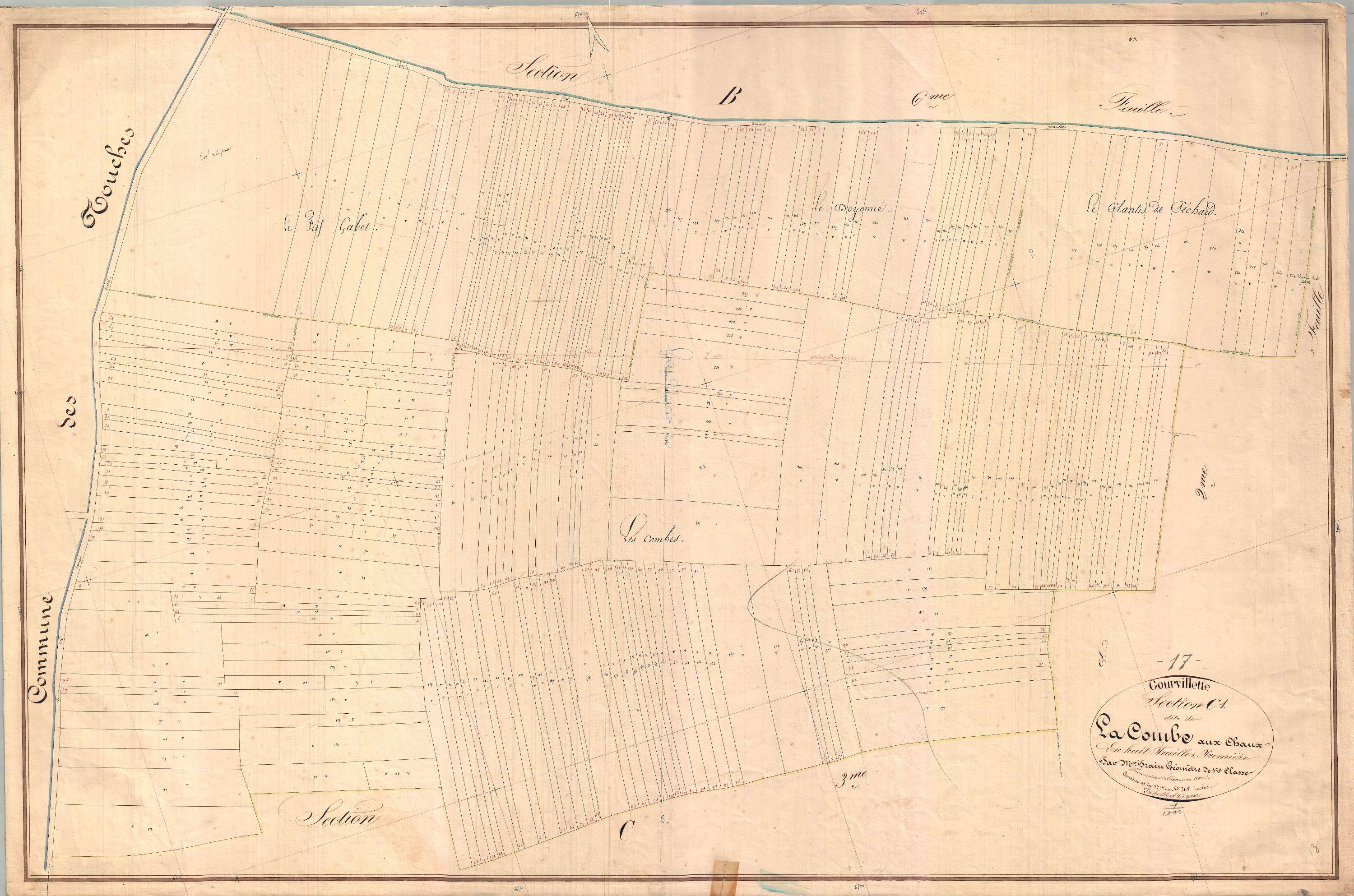 Gourvillette - Section C1 dite de la Courbe aux Chaux.