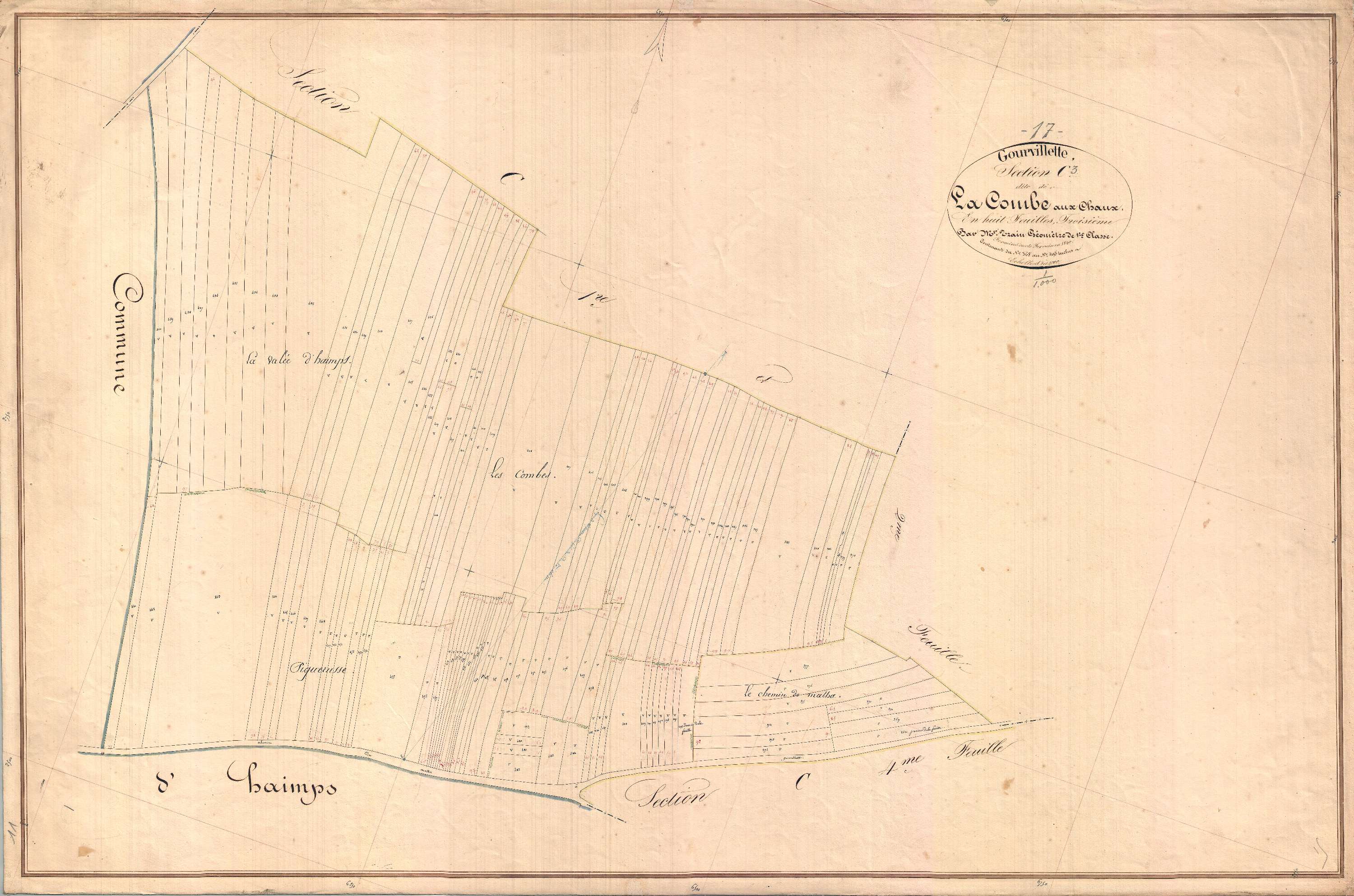 Gourvillette - Section C3 dite de la Courbe aux Chaux.