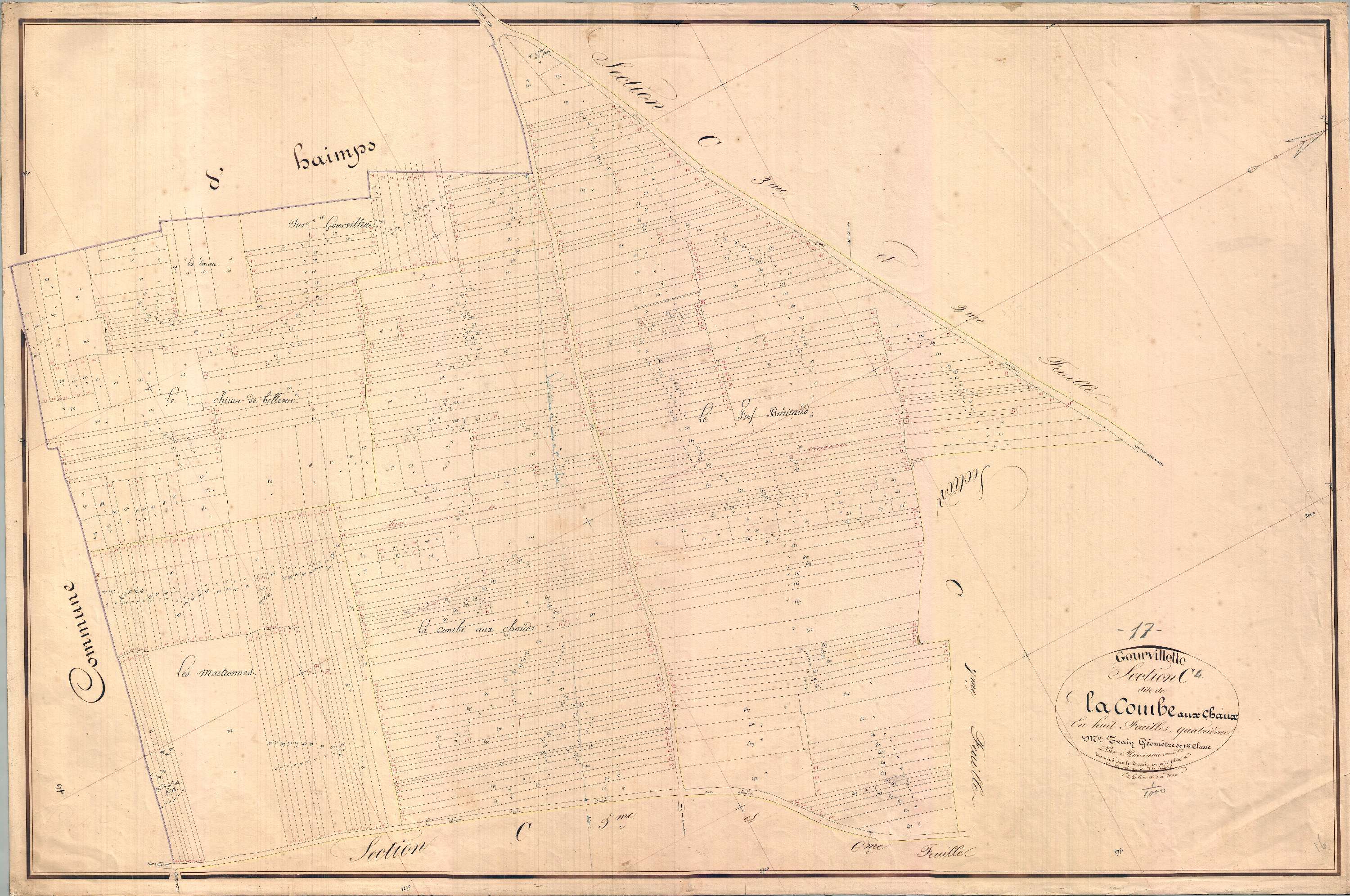 Gourvillette - Section C4 dite de la Courbe aux Chaux.