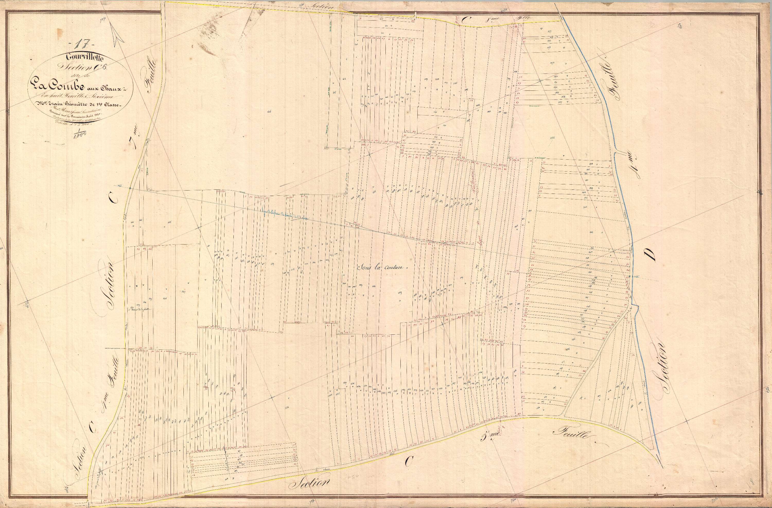 Gourvillette - Section C6 dite de la Courbe aux Chaux.