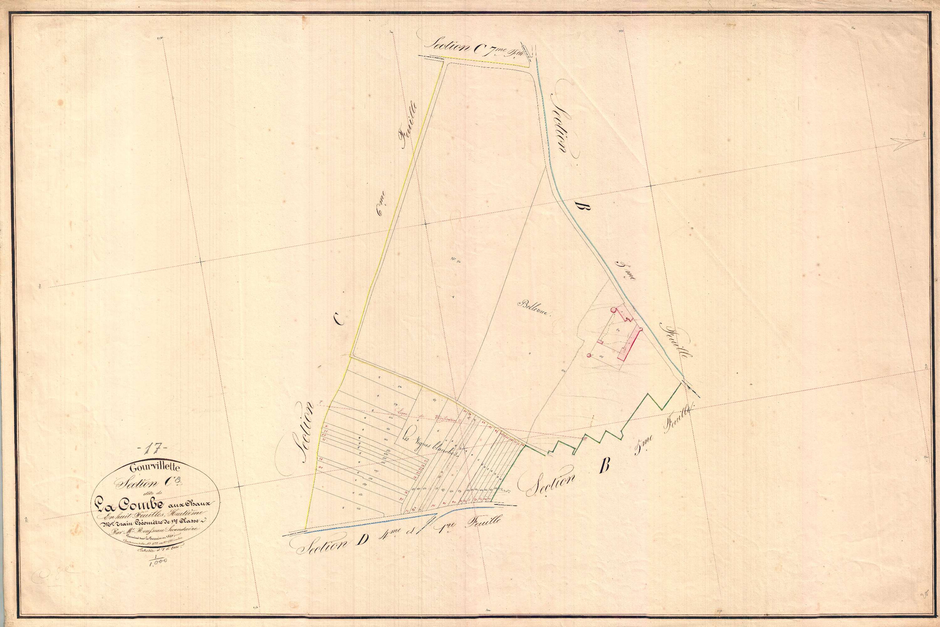 Gourvillette - Section C8 dite de la Courbe aux Chaux.