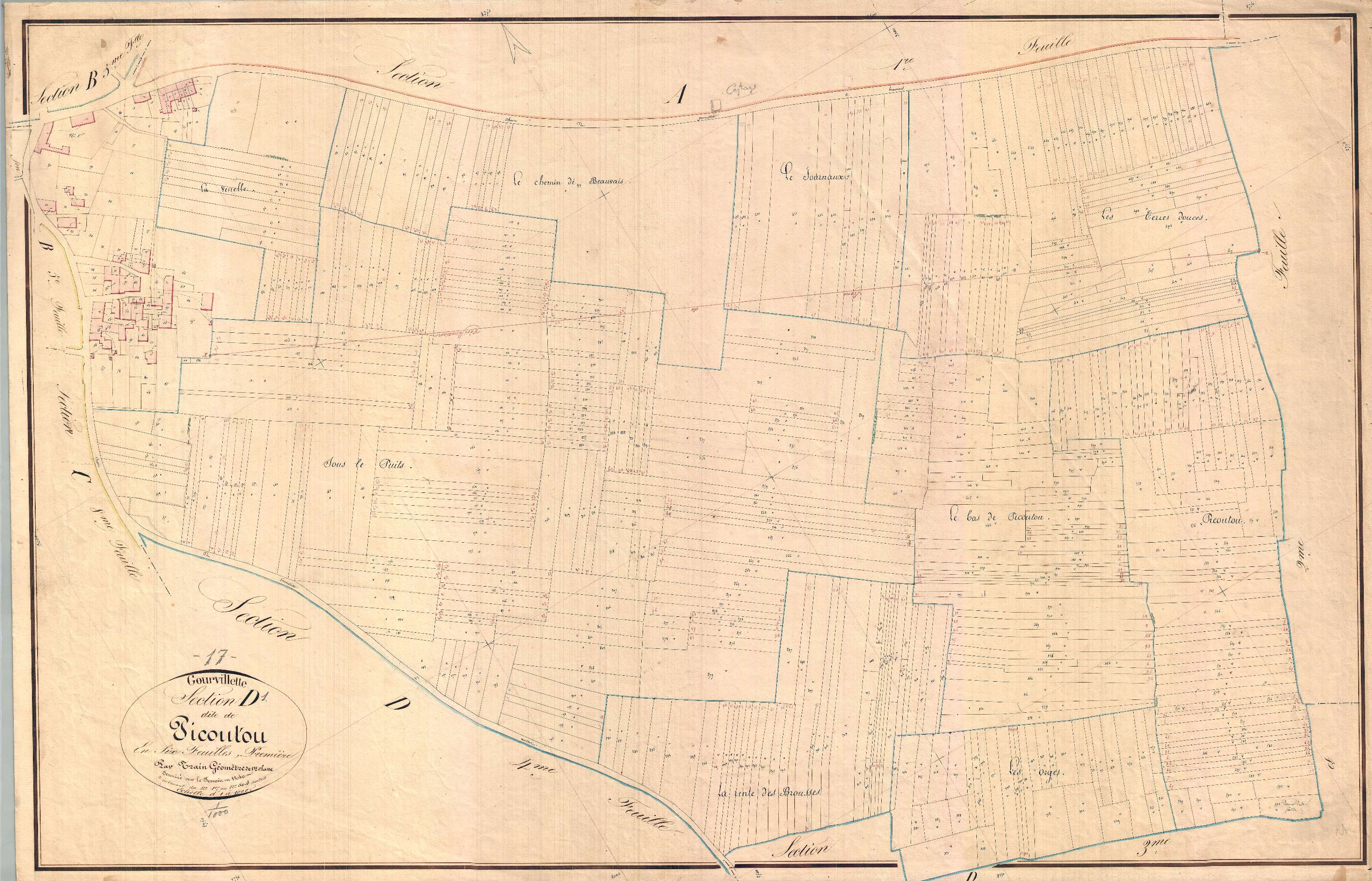 Gourvillette - Section D1 dite de Picoutou.