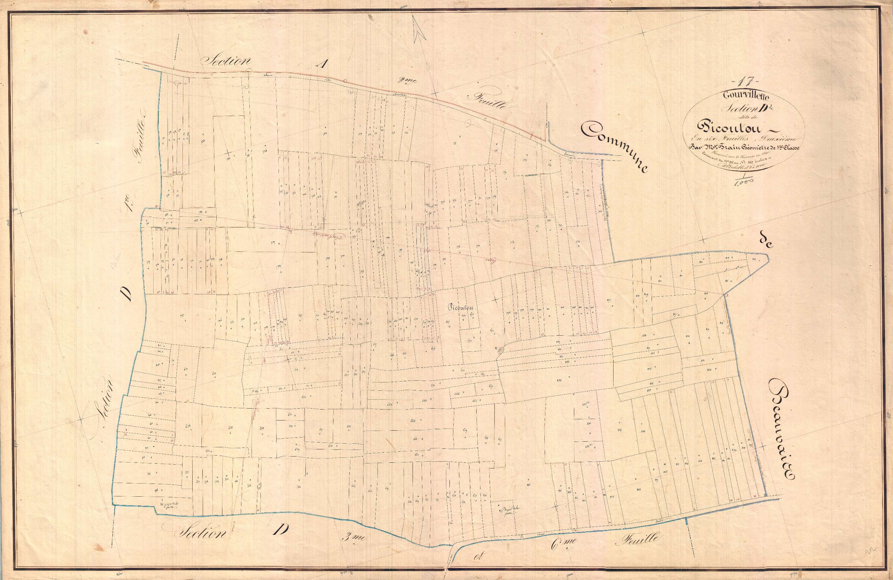 Gourvillette - Section D2 dite de Picoutou.