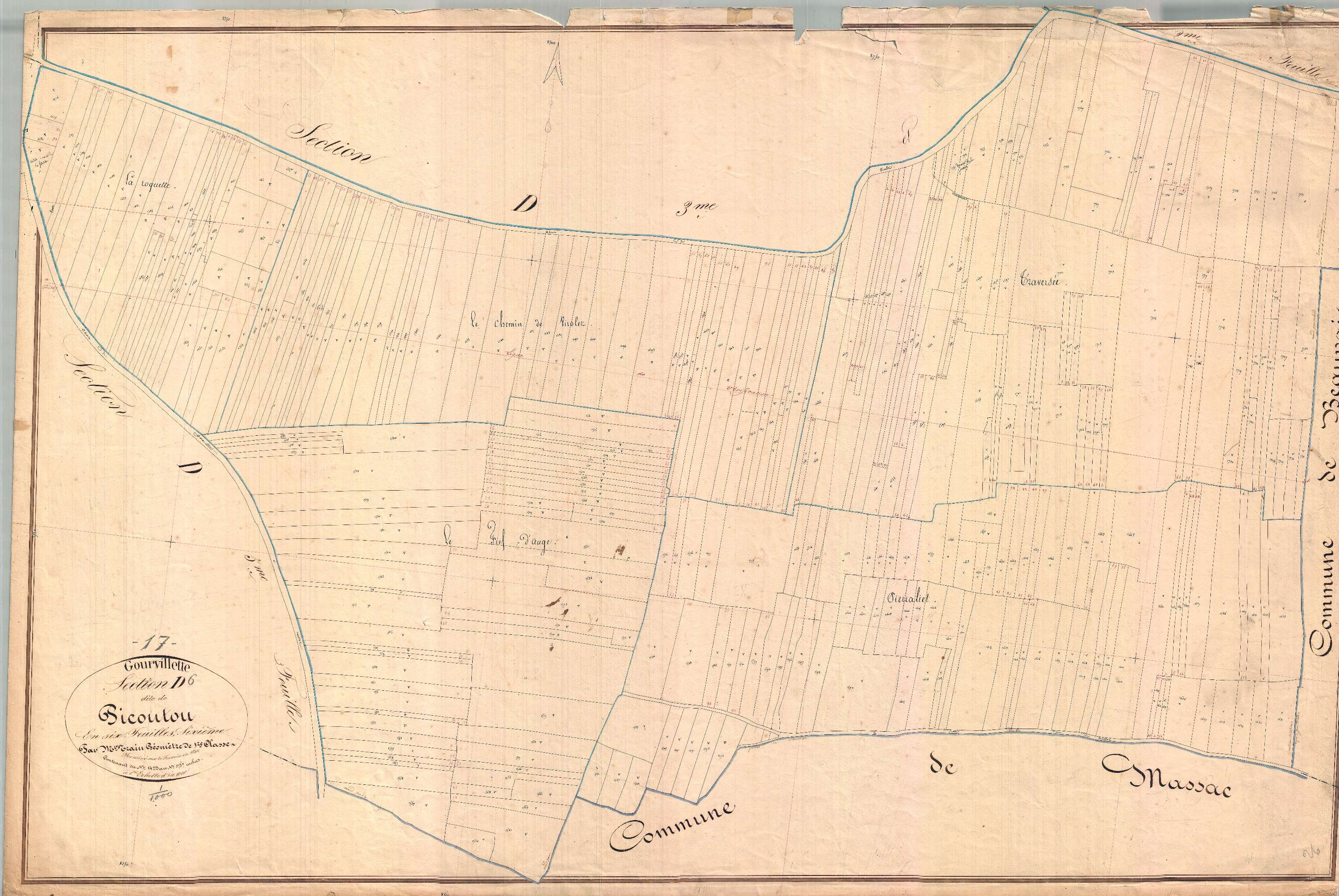 Gourvillette - Section D6 dite de Picoutou.