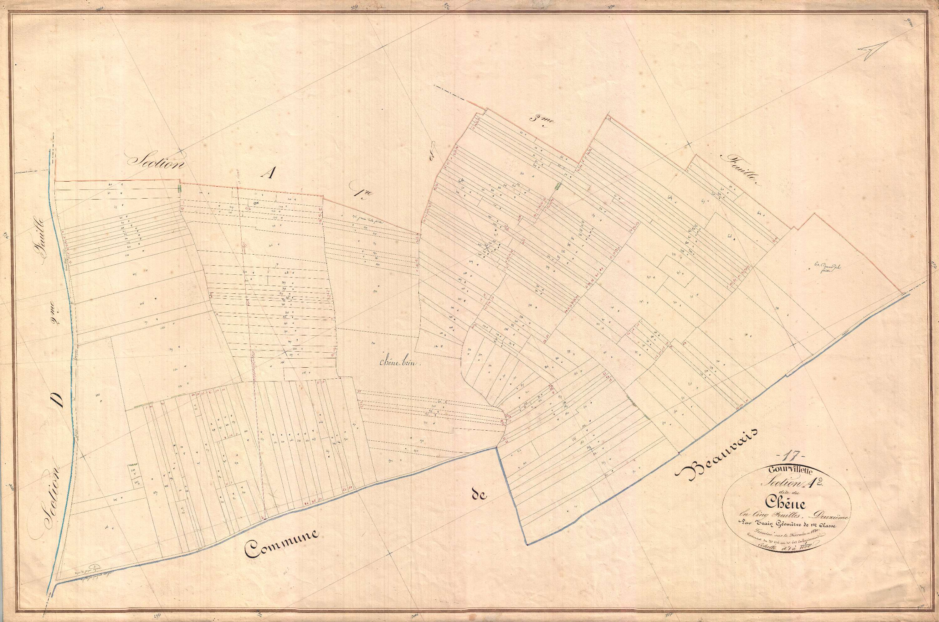 Gourvillette - Section A2 dite du Chêne.