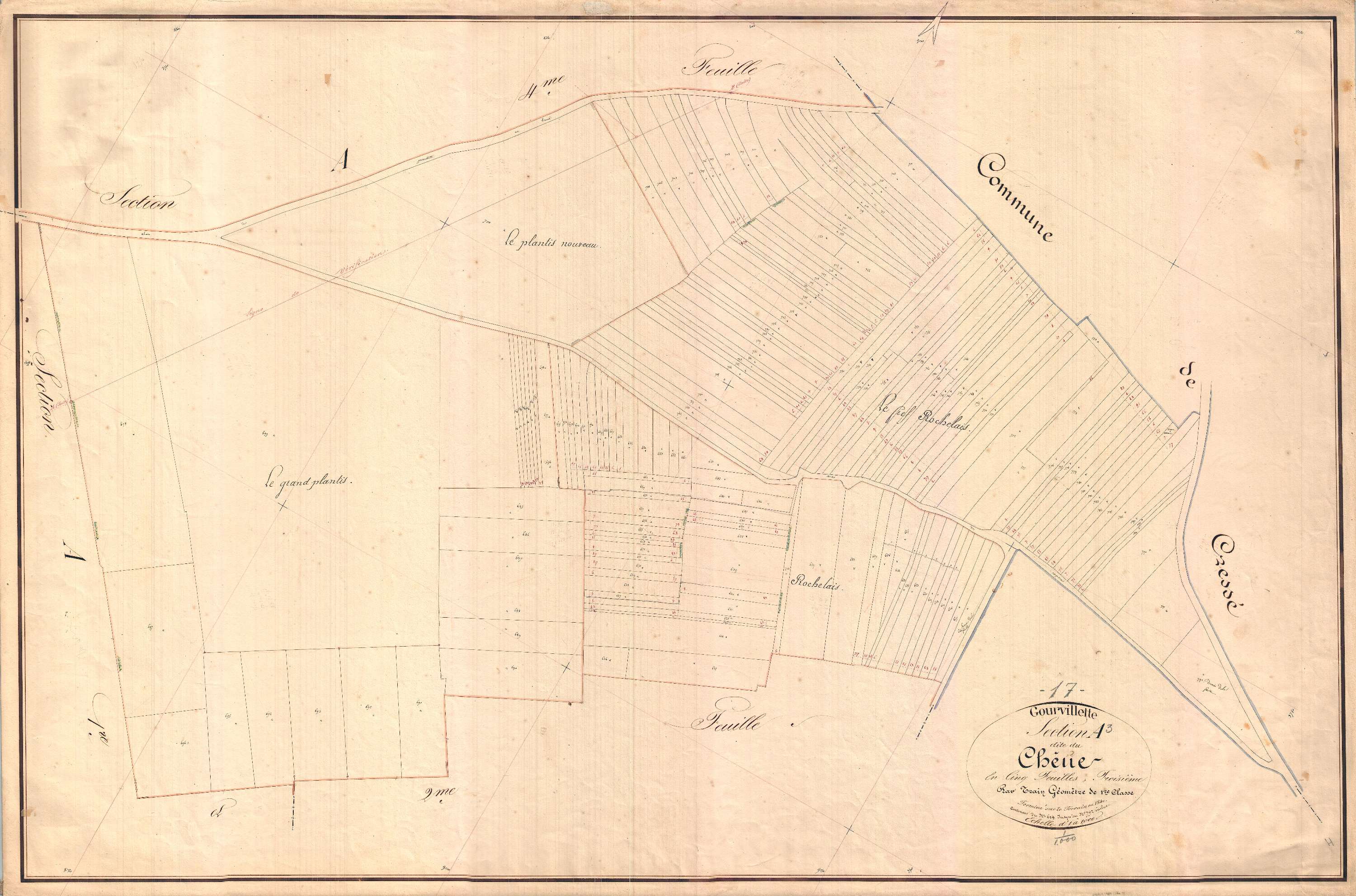 Gourvillette - Section A3 dite du Chêne.