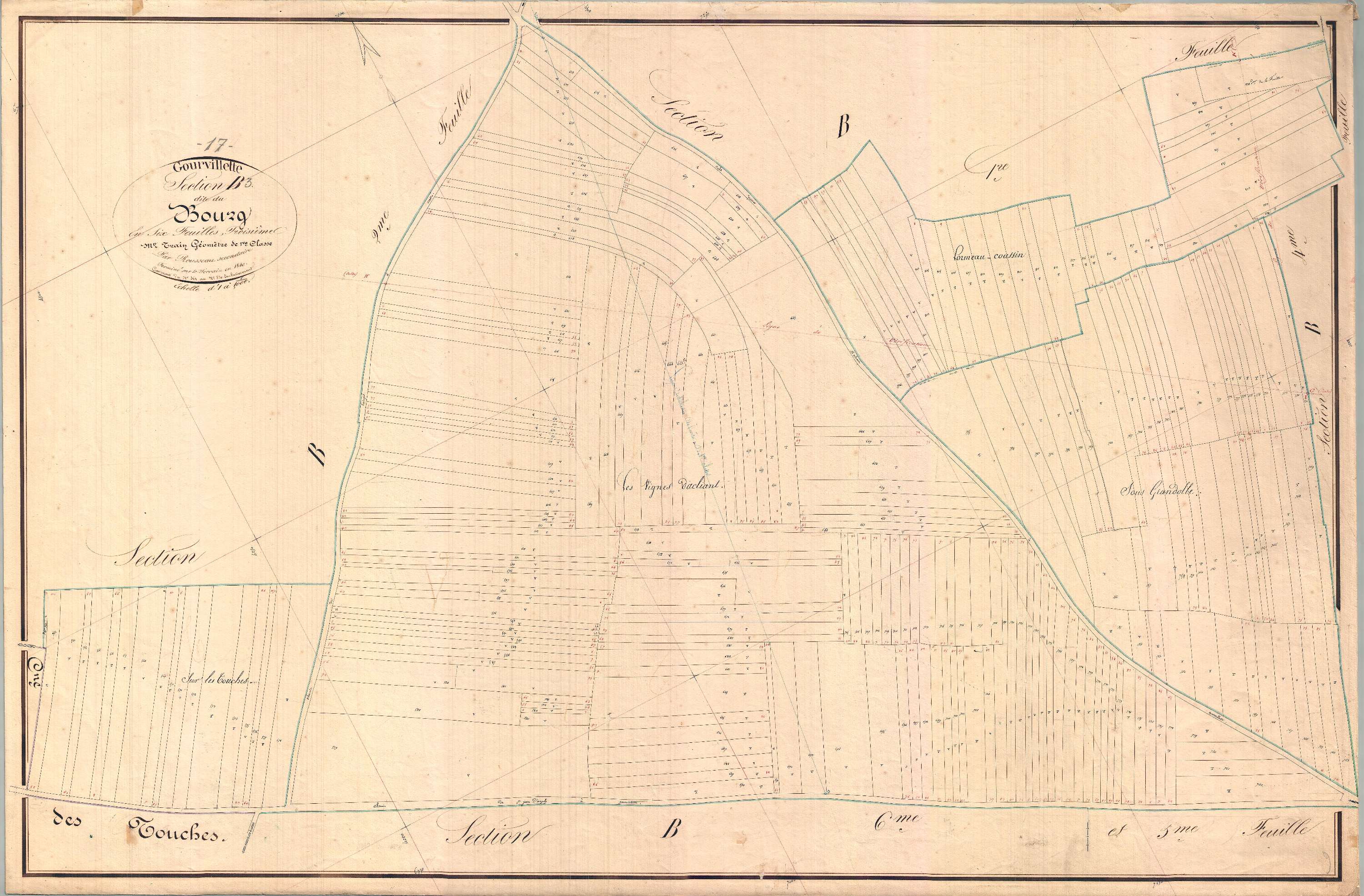 Gourvillette - Section B3 dite du Bourg.