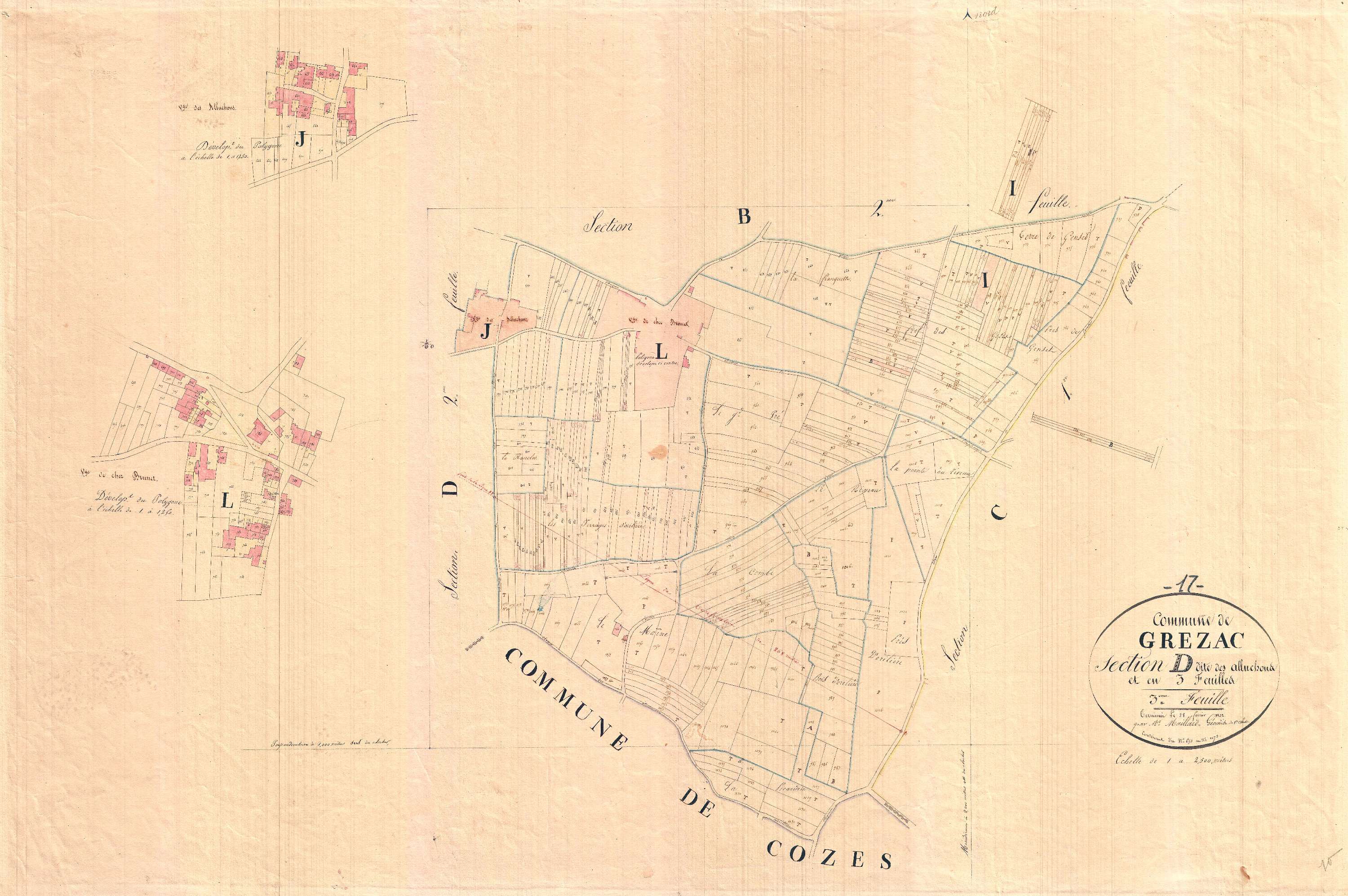 Grézac - Section D3 dite des Alluchons.