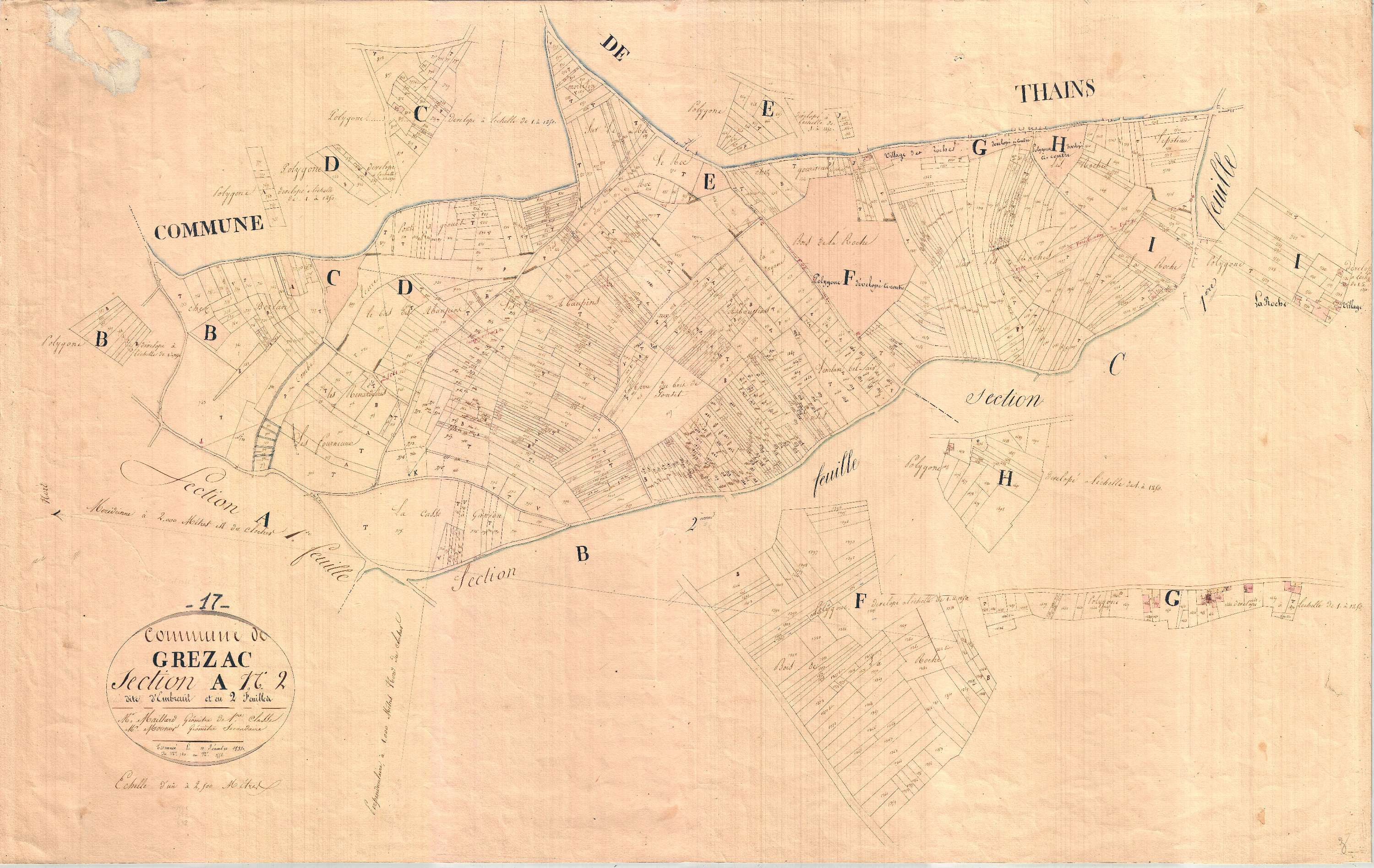 Grézac - Section A2 dite d'Ambreuil.
