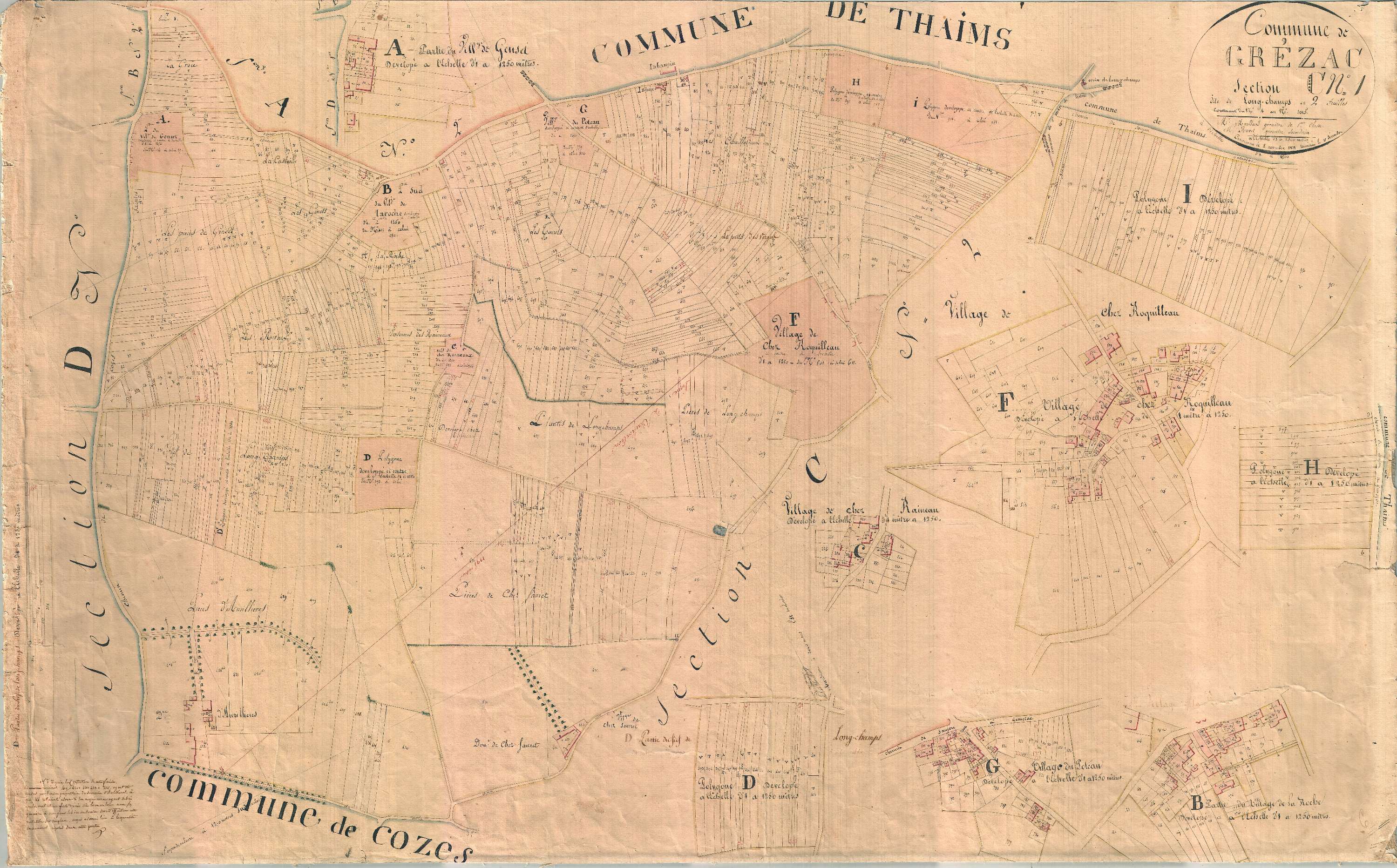 Grézac - Section C1 dite de Longchamps.