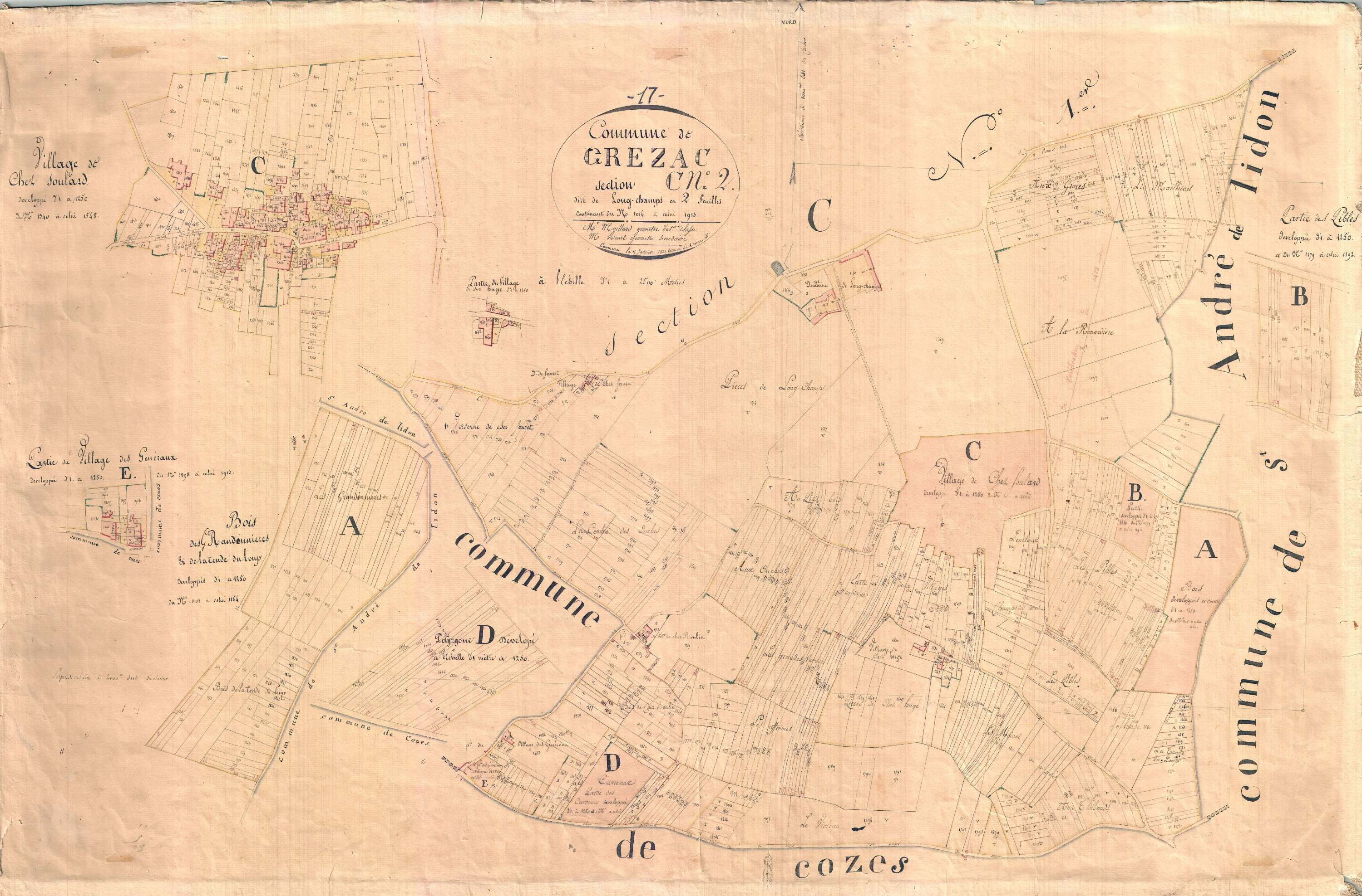 Grézac - Section C2 dite de Longchamps.