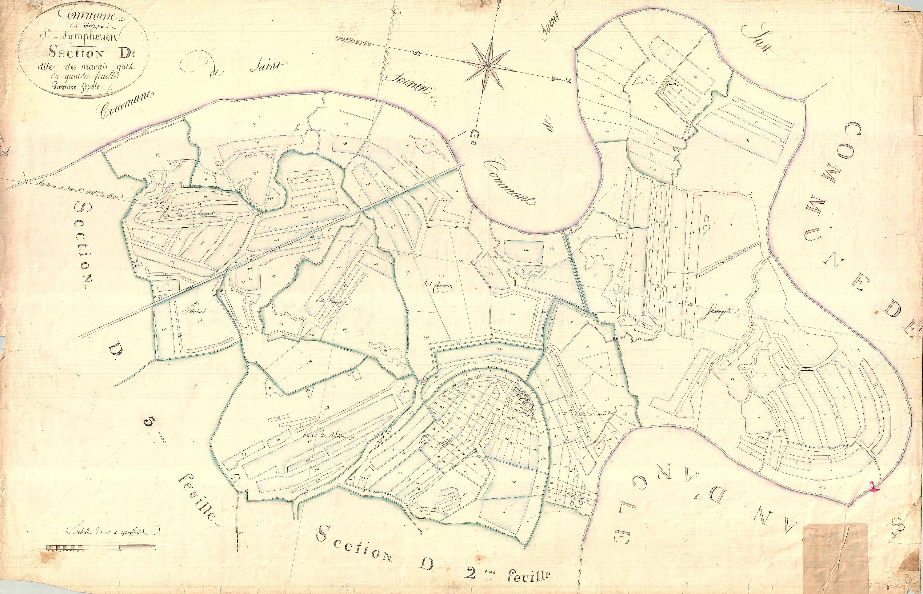 La Gripperie-Saint-Symphorien - Section D1 dite des Marais Gats.