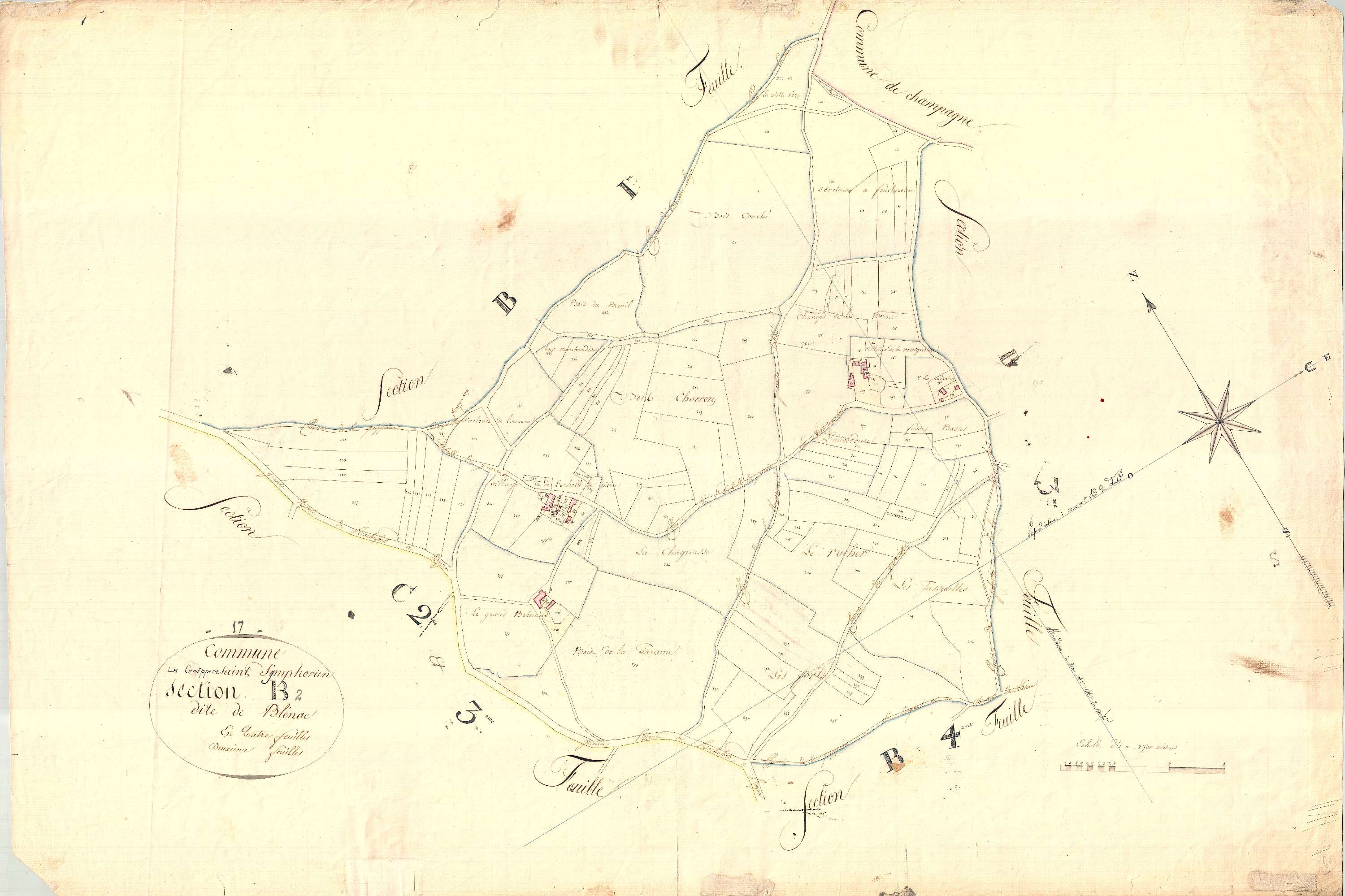 La Gripperie-Saint-Symphorien - Section B2 dite de Blenac.