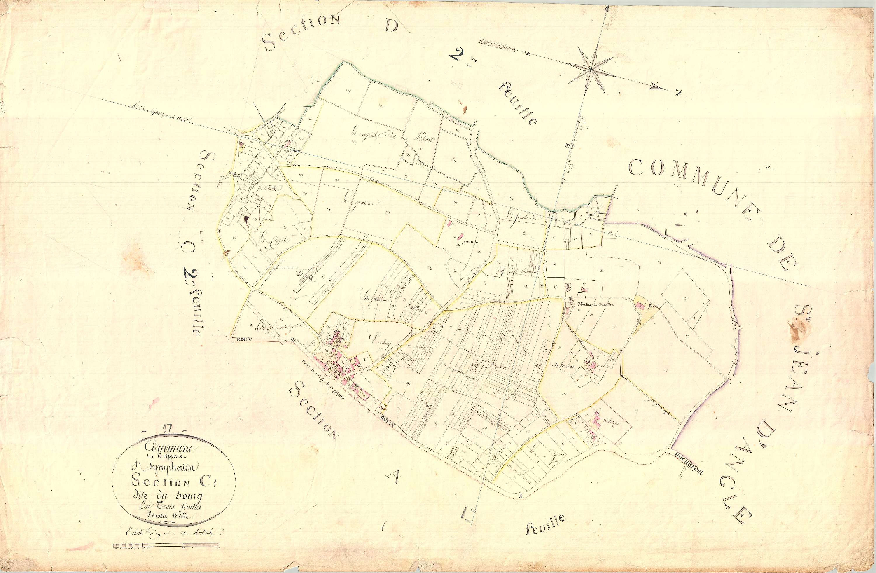 La Gripperie-Saint-Symphorien - Section C1 dite du Bourg.