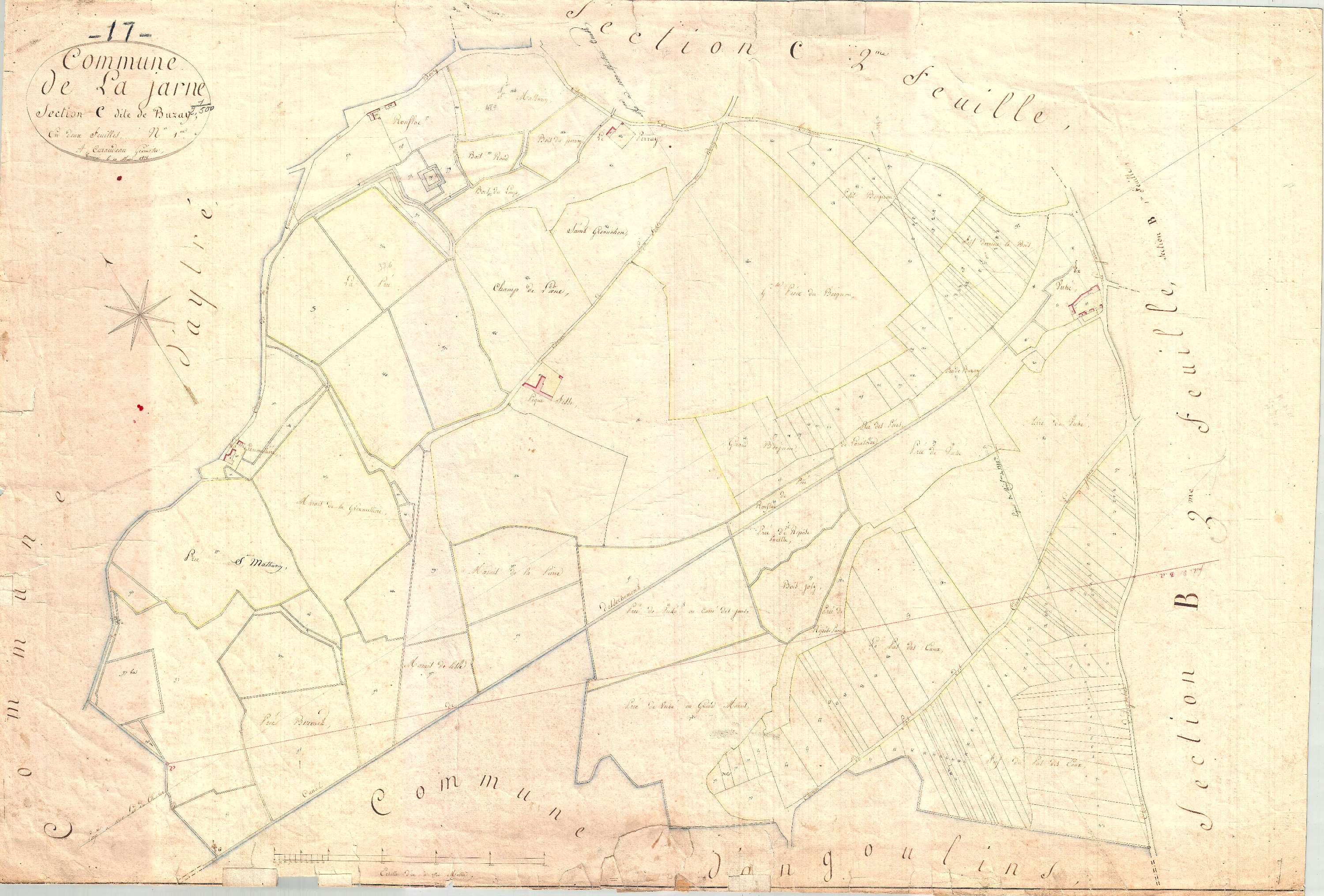 La Jarne - Section C1 dite du Château de Buzay.