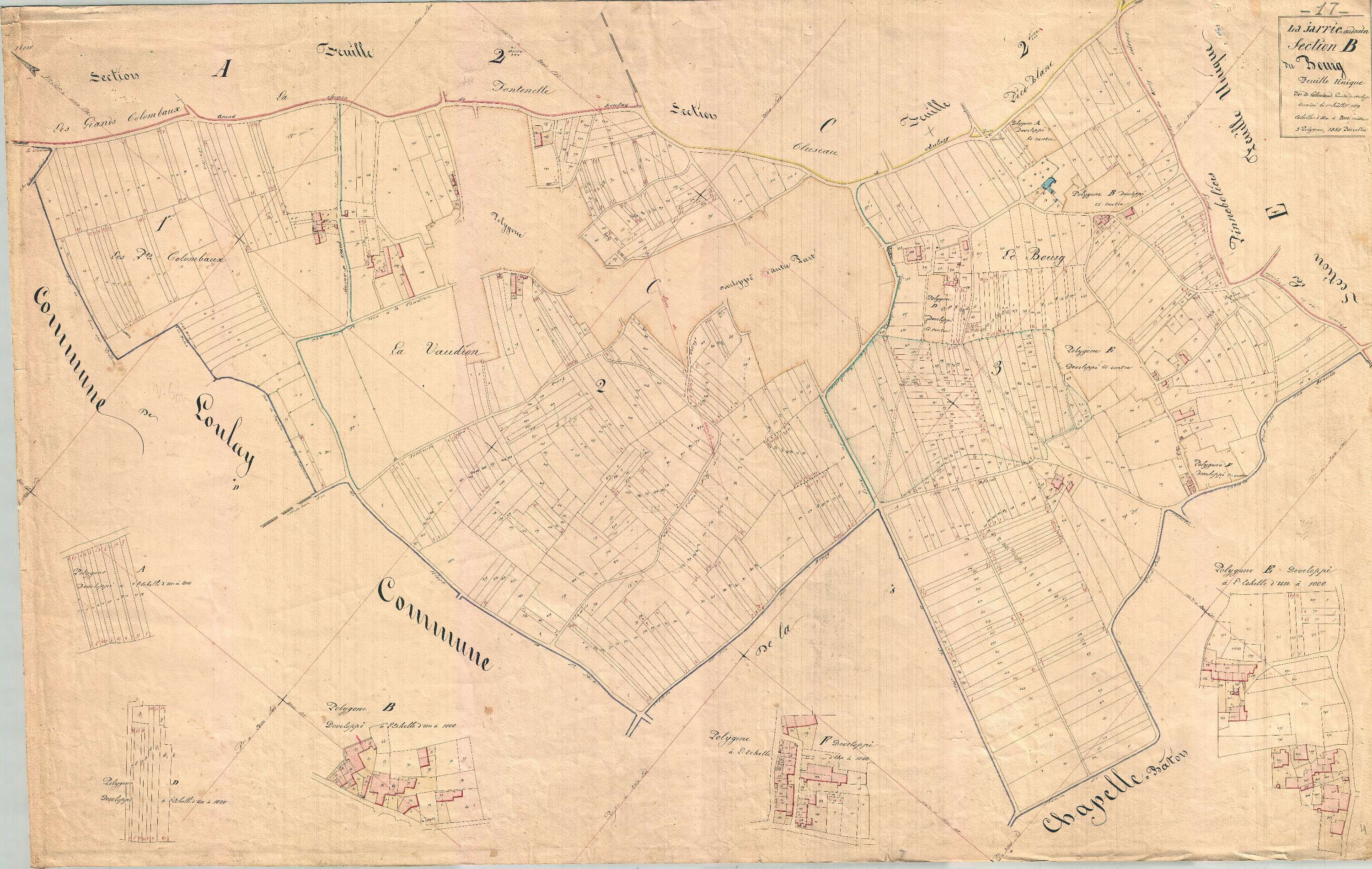 La Jarrie-Audouin - Section B dite du Bourg.