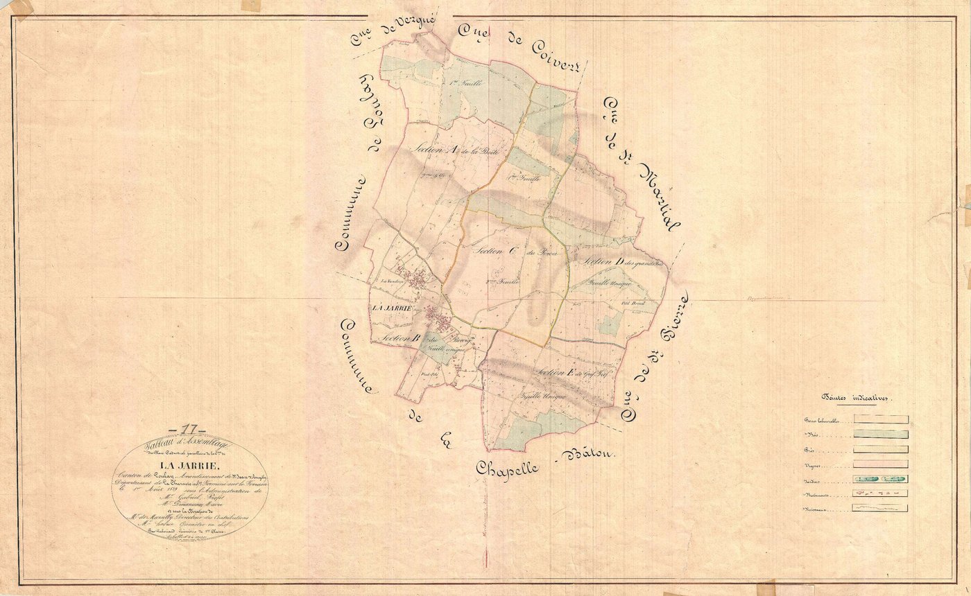 La Jarrie-Audouin - Tableau d'assemblage.