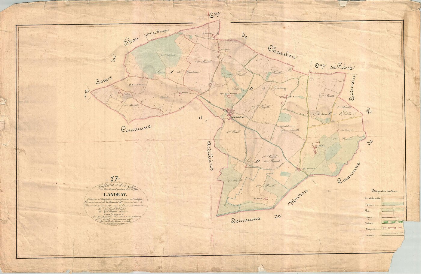 Landrais - Tableau d'assemblage.