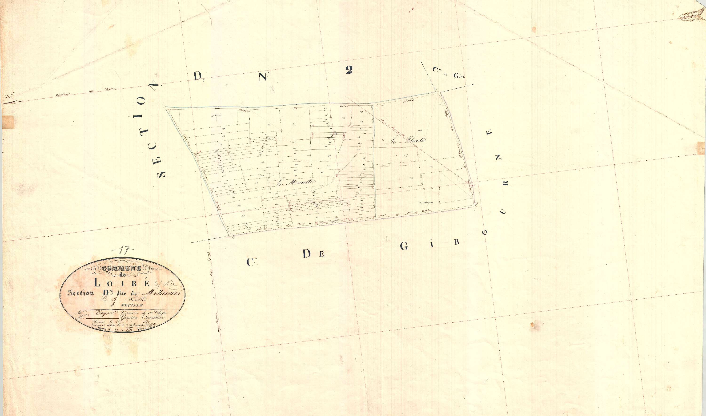 Loiré-sur-Nie - Section D3 dite des Métairies.