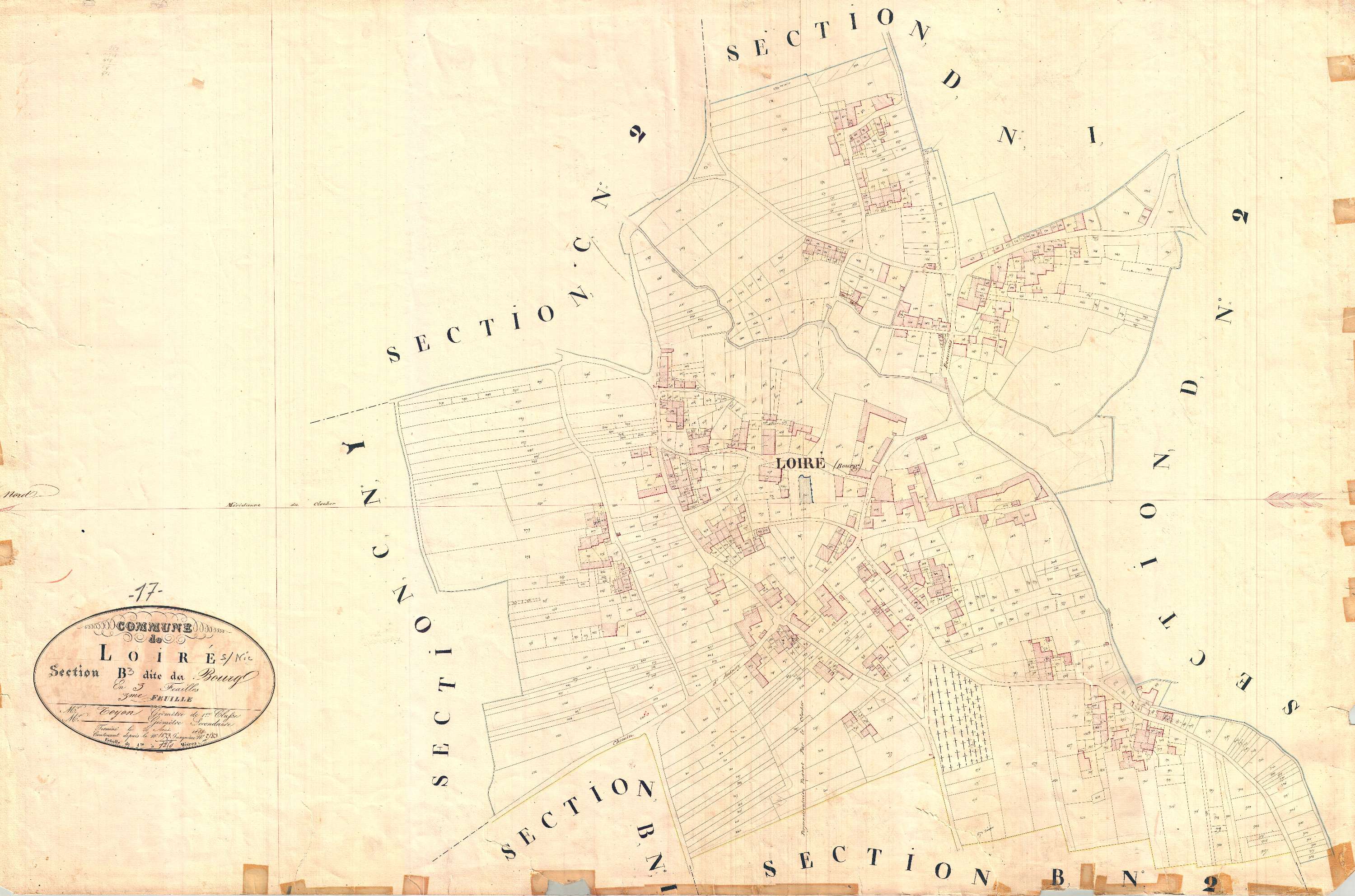 Loiré-sur-Nie - Section B3 dite du Bourg.