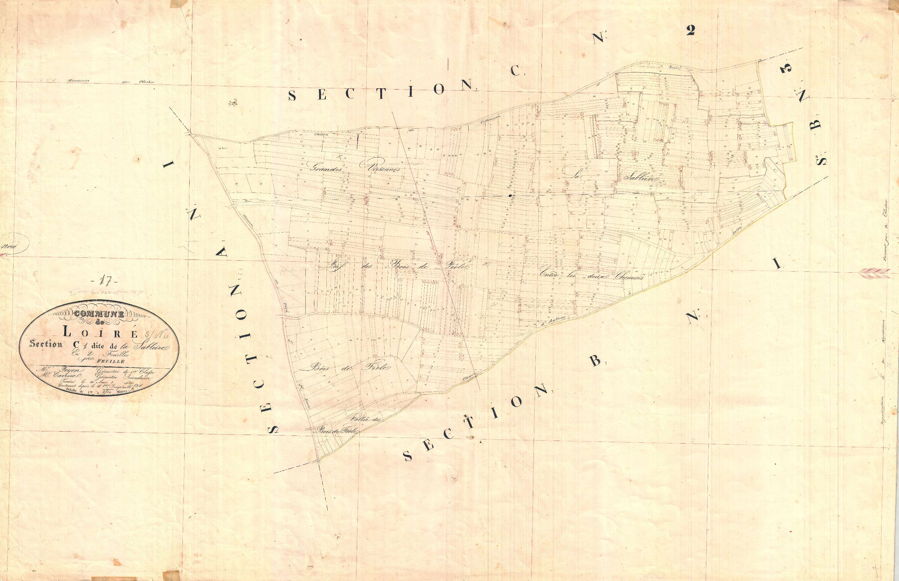 Loiré-sur-Nie - Section C1 dite de la Sablière.