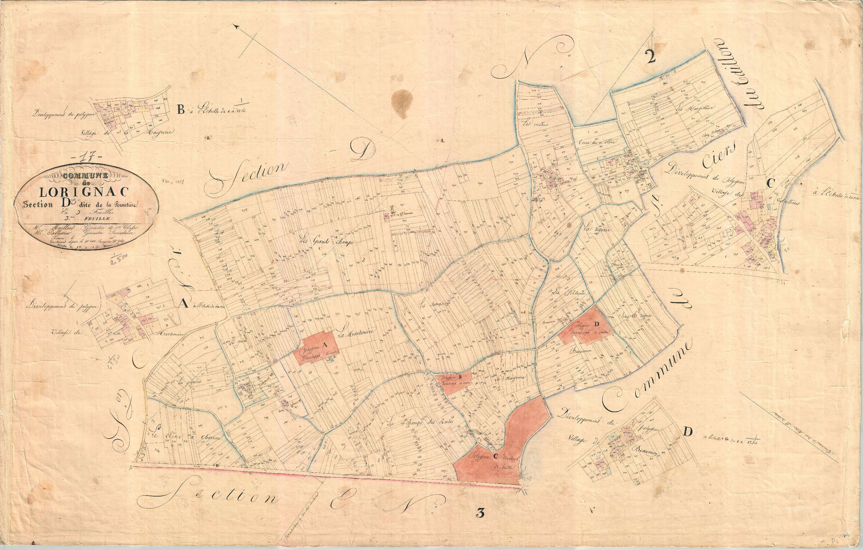 Lorignac - Section D3 dite de la Péroutière.