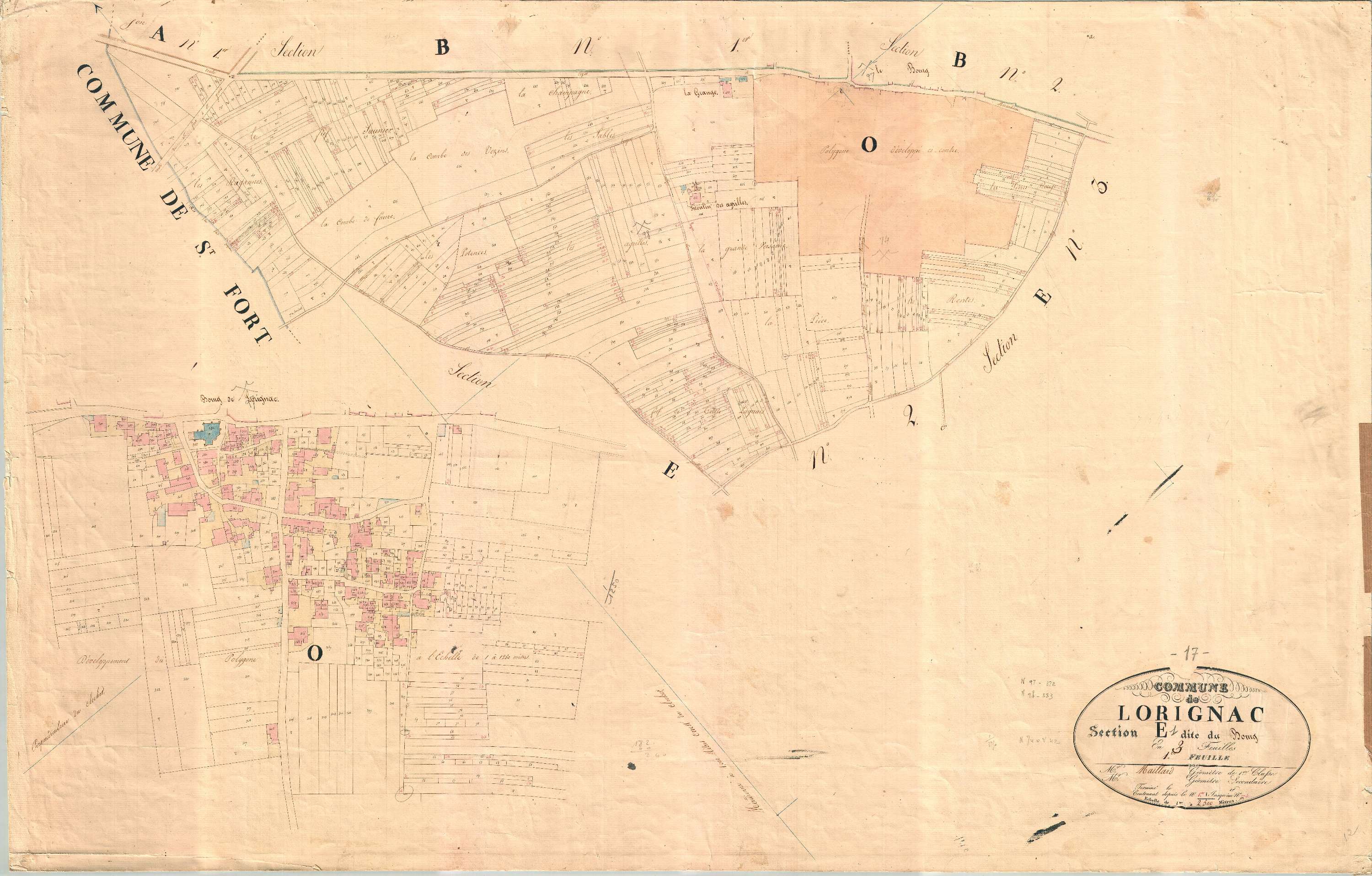 Lorignac - Section E1 dite du Bourg.
