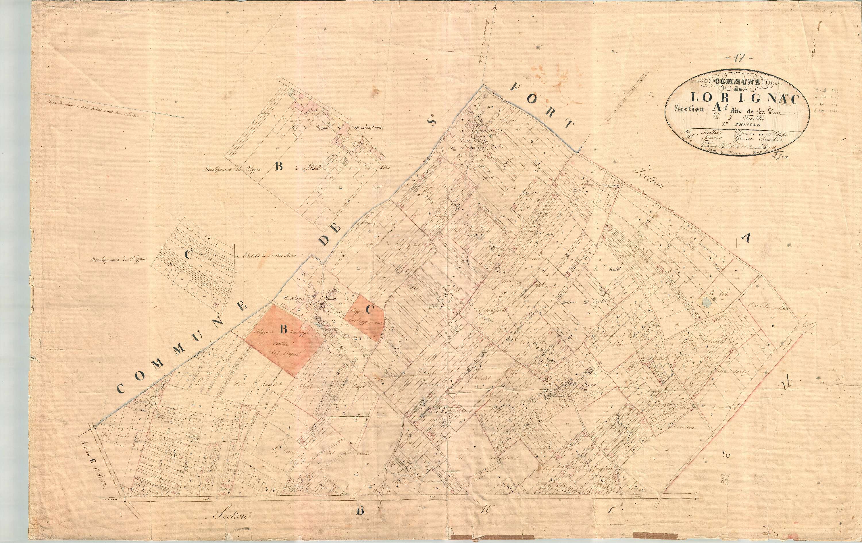 Lorignac - Section A1 dite de chez Lièvre.