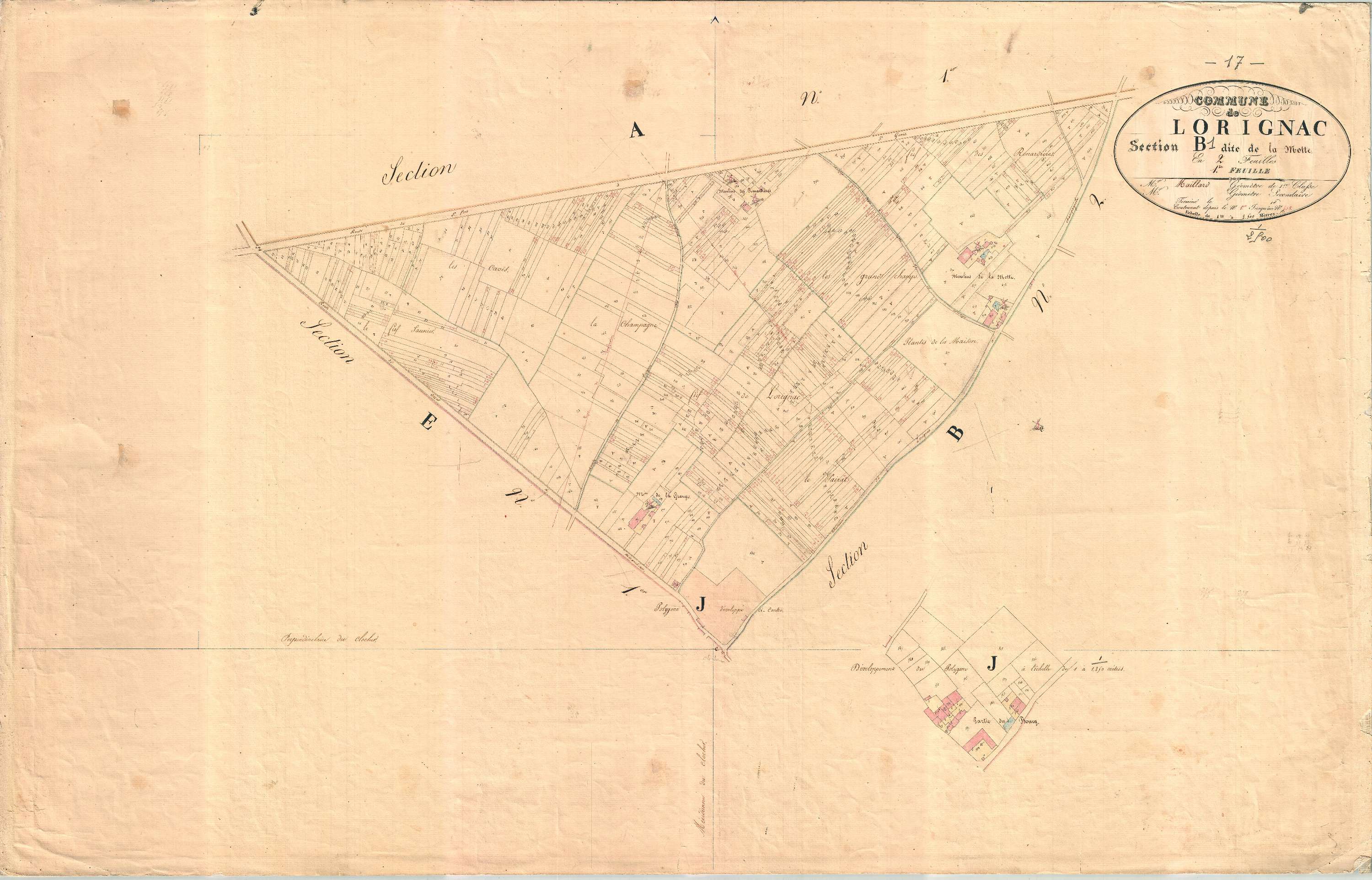 Lorignac - Section B1 dite de la Motte.